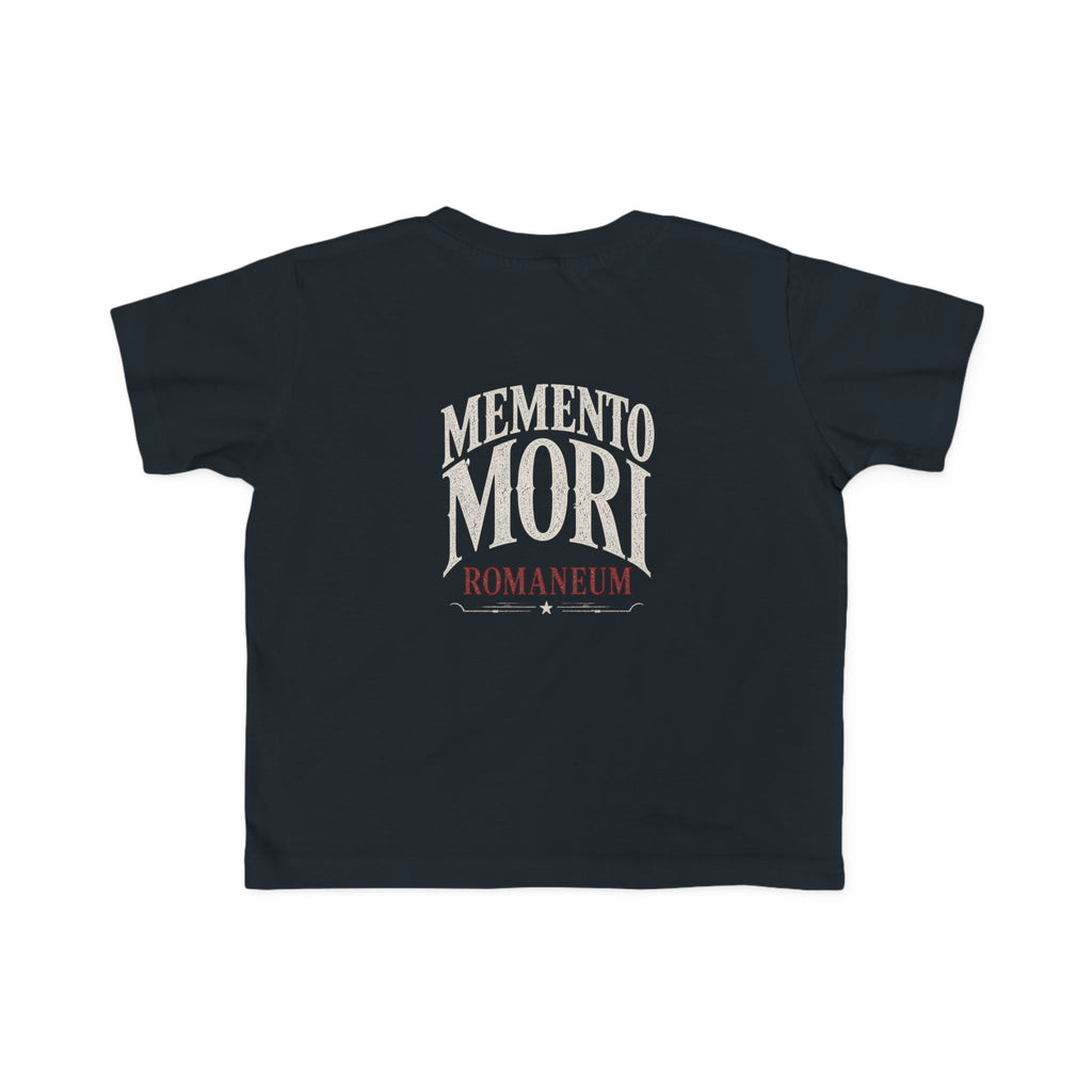 Memento Mori Toddler Tee — Vintage Skull Romaneum Graphic Shirt