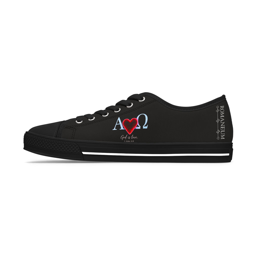 Alpha Omega Heart Sneakers | Christian Faith Low Top Shoes