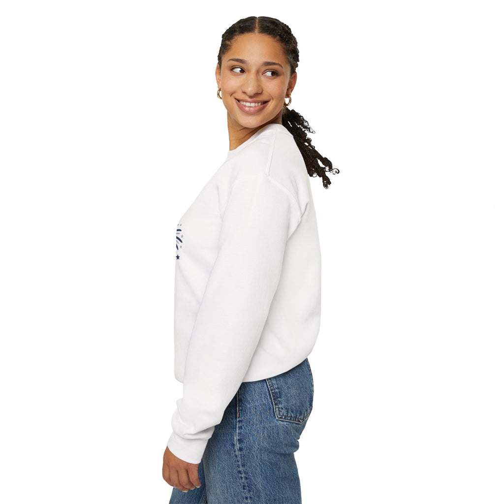 Romaneum God Bless America Flag Heart sweatshirt | Patriotic 4th of July crewneck