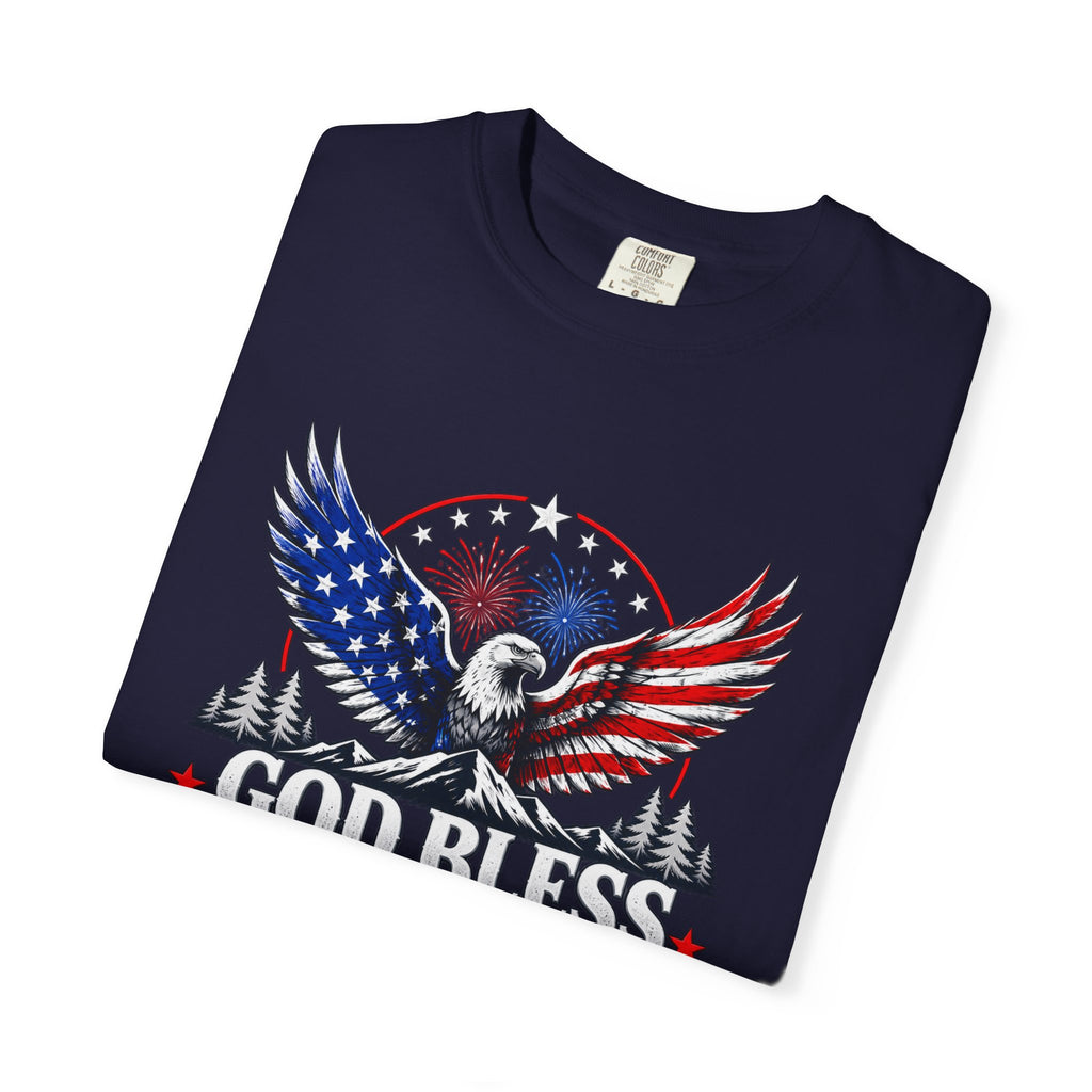 God Bless America Eagle T-Shirt — Patriotic USA Flag Graphic Tee