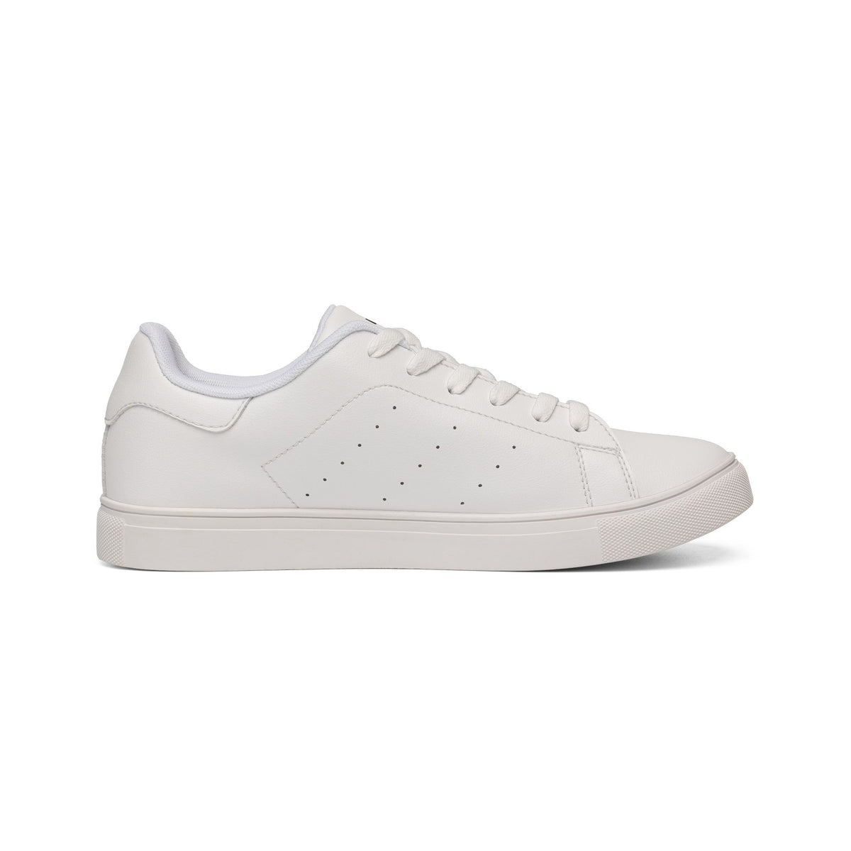 Think Like God Men's Low-Top Leather Sneakers — Classic White Casual Trainers