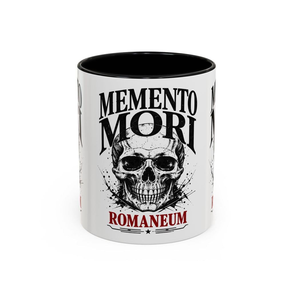 Romaneum Memento Mori Coffee Mug — Skull Accent Mug (11/15oz)