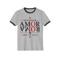 Romaneum "AMOR/ROMA" Ringer Tee — God Is Love Christian T‑Shirt