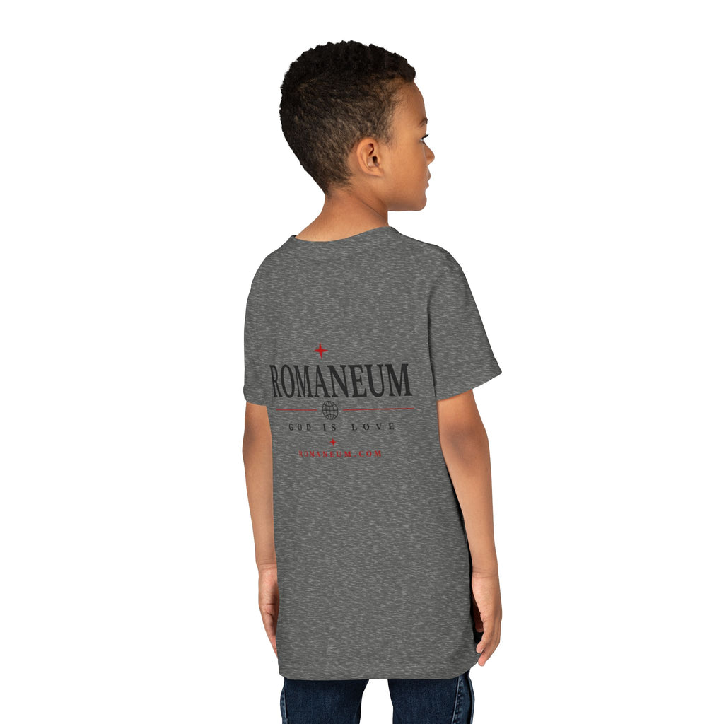 Youth Tee — ROMANEUM “AMOR / ROMA” God Is Love Graphic