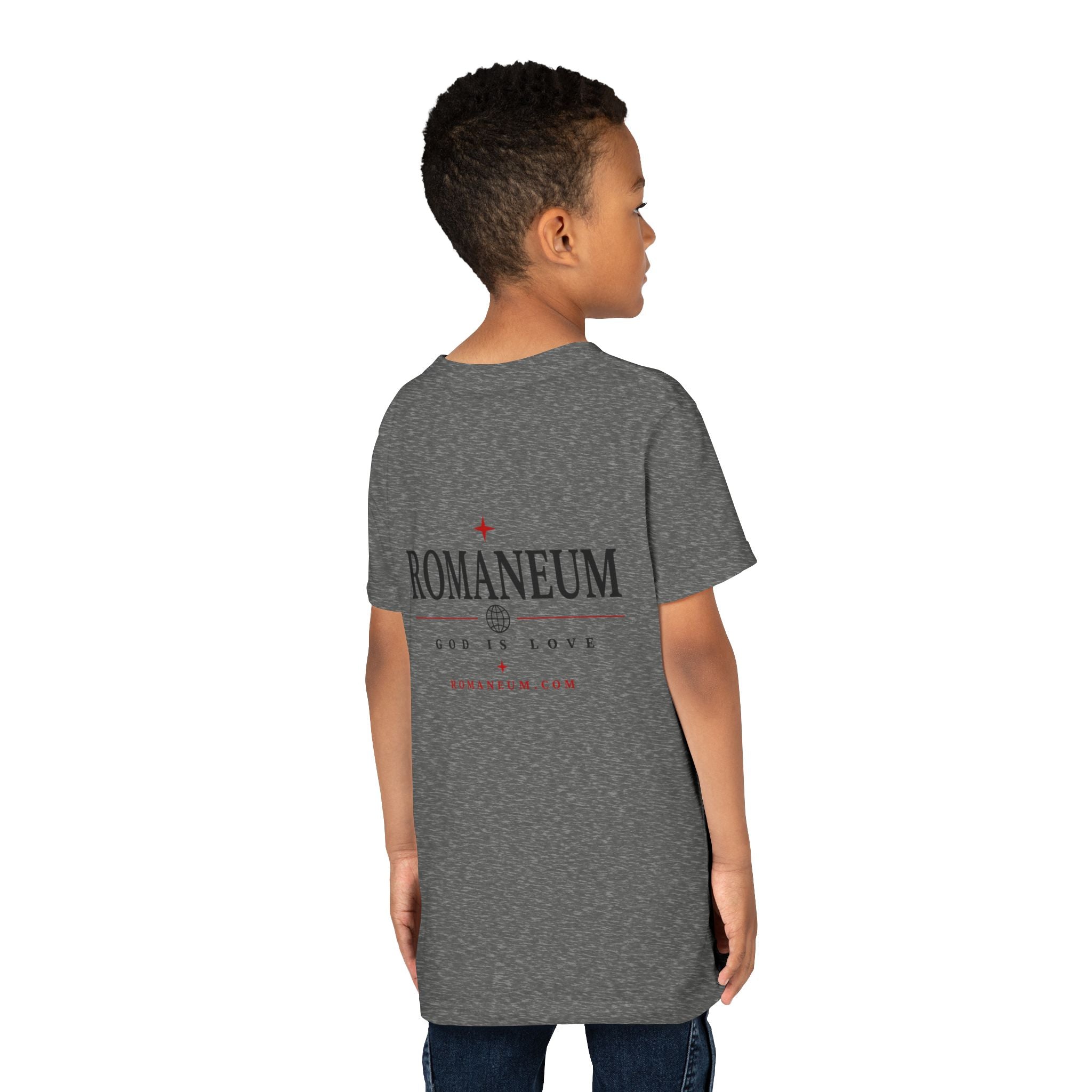 Youth Tee — ROMANEUM “AMOR / ROMA” God Is Love Graphic