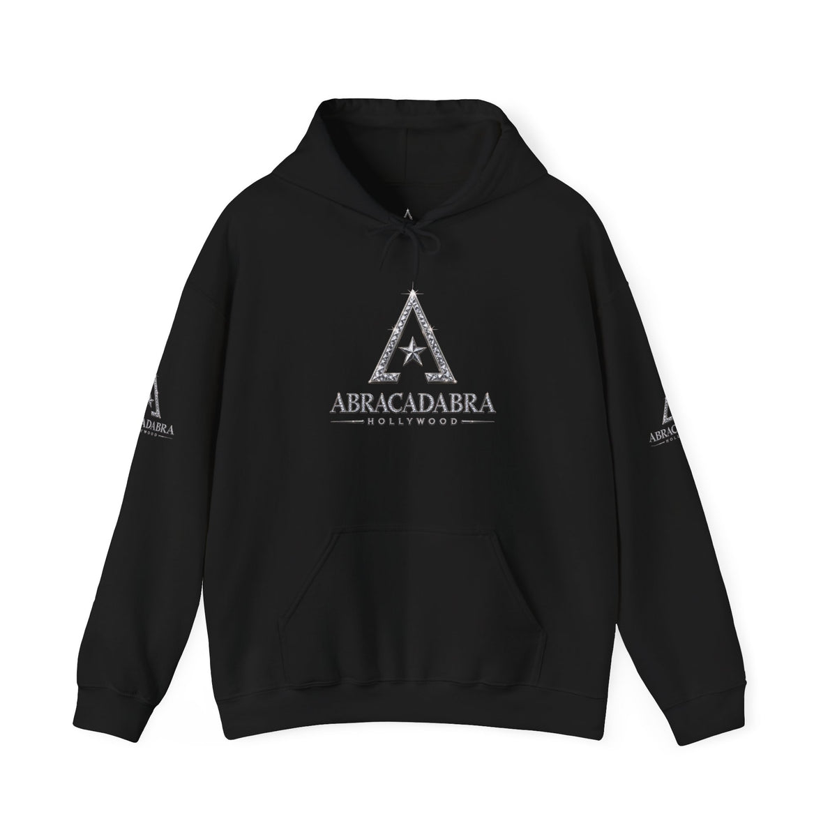 Abracadabra Triangle Logo Hoodie — Mystical Graphic Pullover