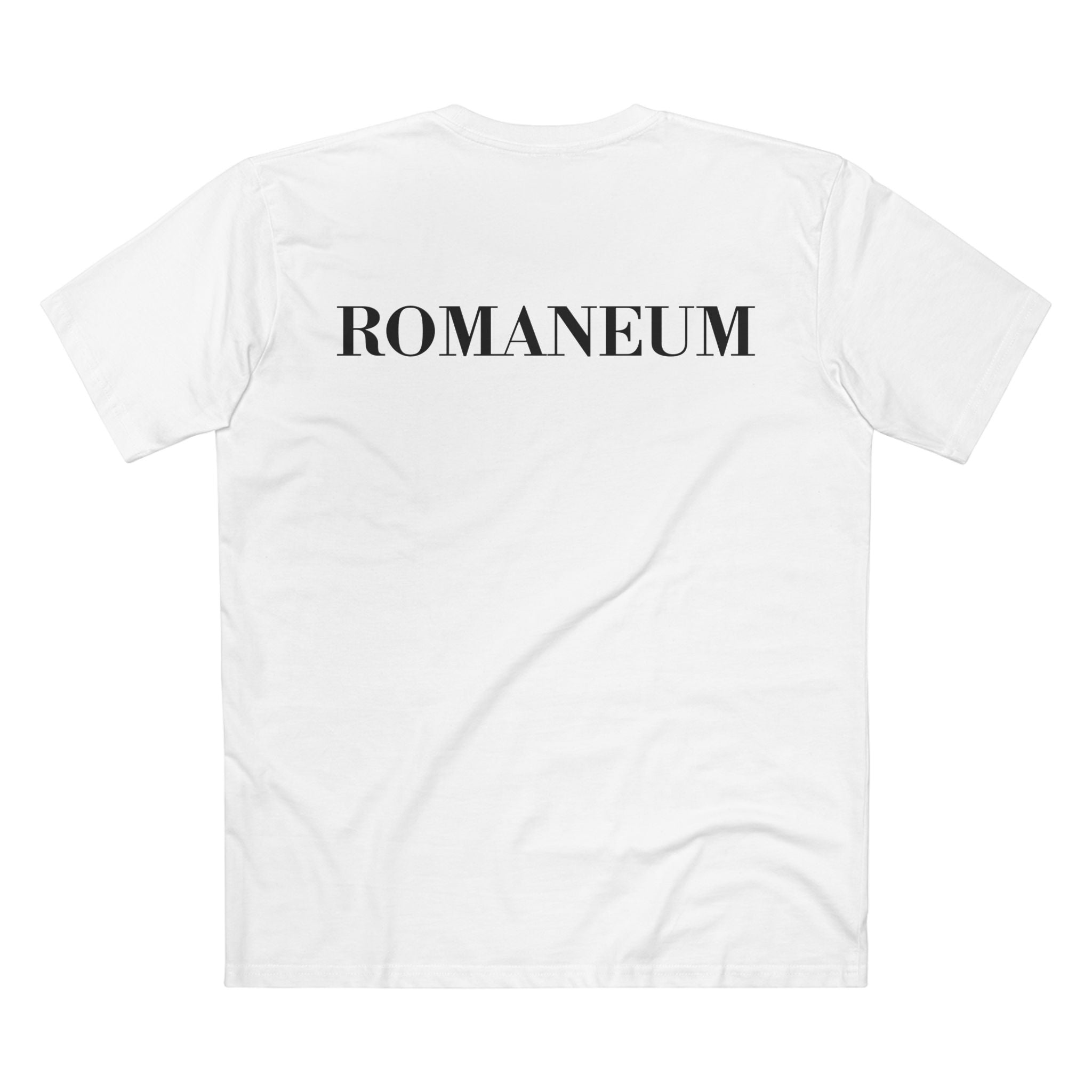 ROMANEUM Classic Logo Tee — Minimalist Vintage Lettering T-Shirt