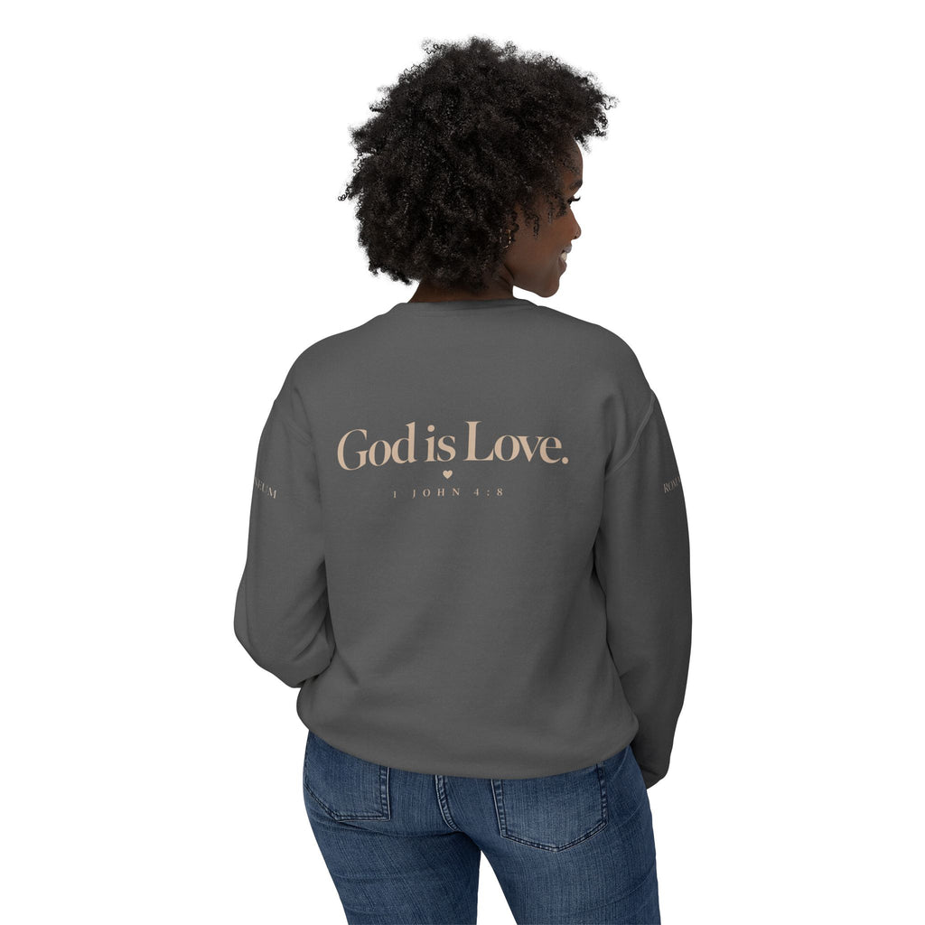 Romaneum Crewneck Sweatshirt — "To Live Is Christ" / "God Is Love"