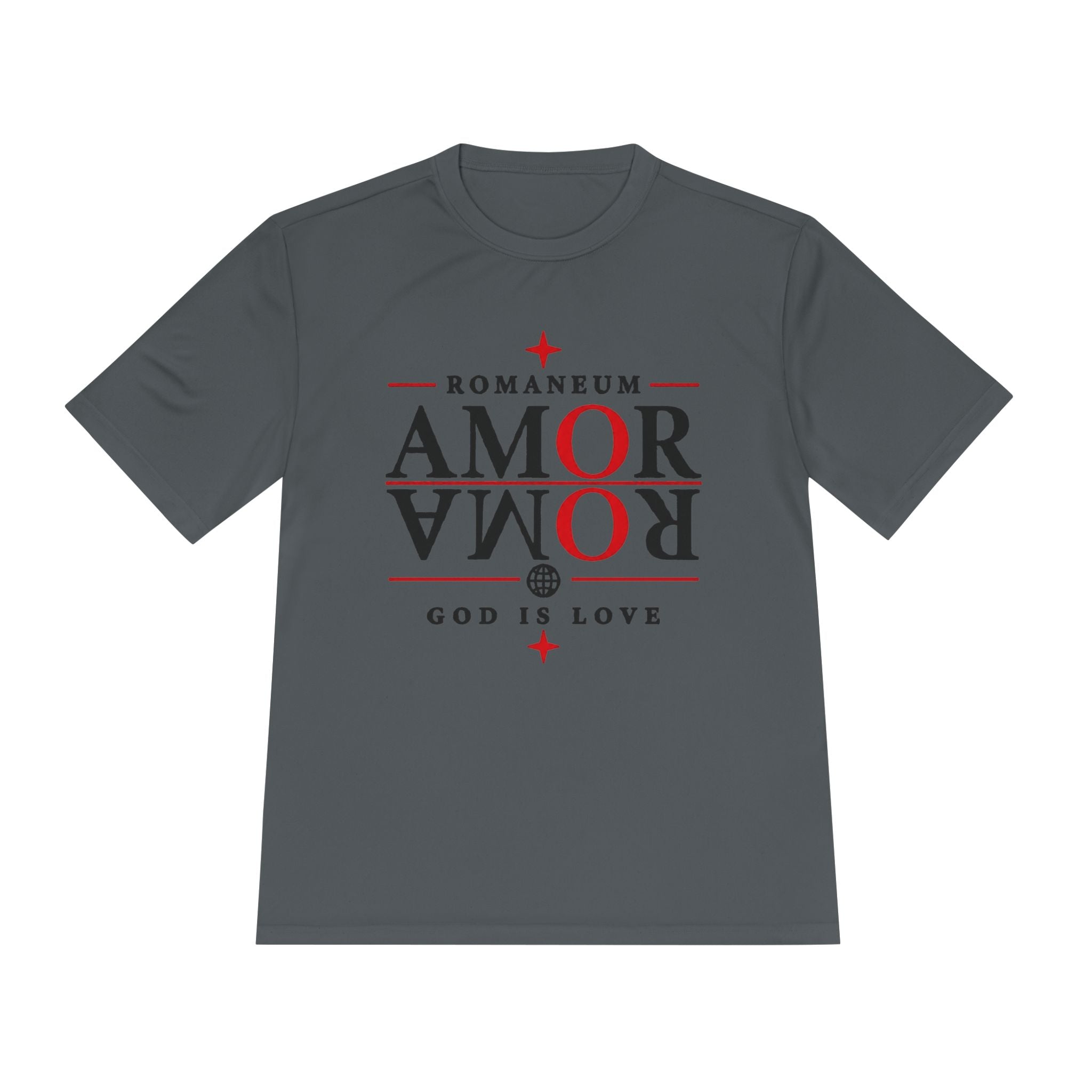 Romaneum AMOR Reversible Graphic Tee — "God Is Love" Christian Scripture Shirt