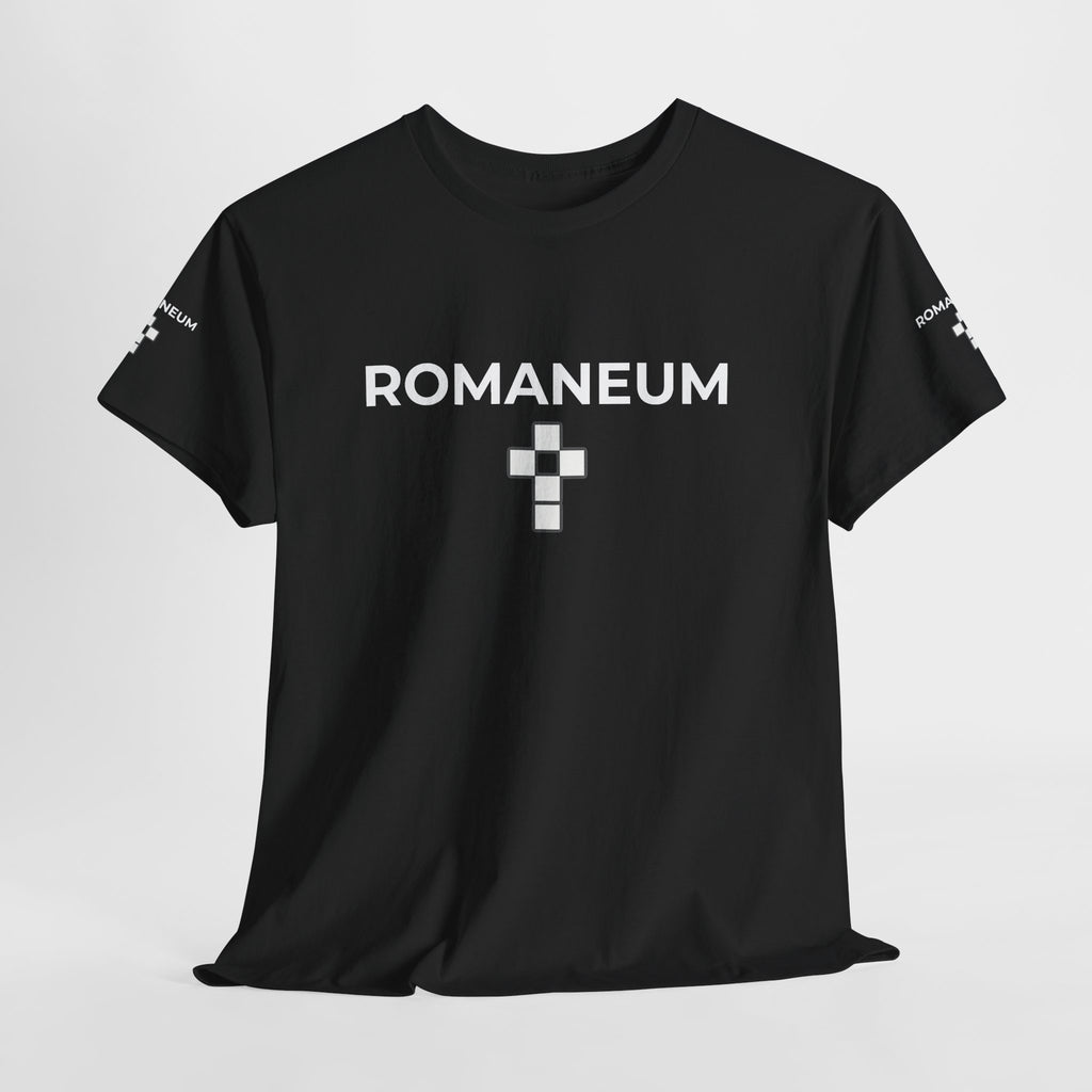 Romaneum Logo T‑Shirt — Minimalist Church Cross Tee