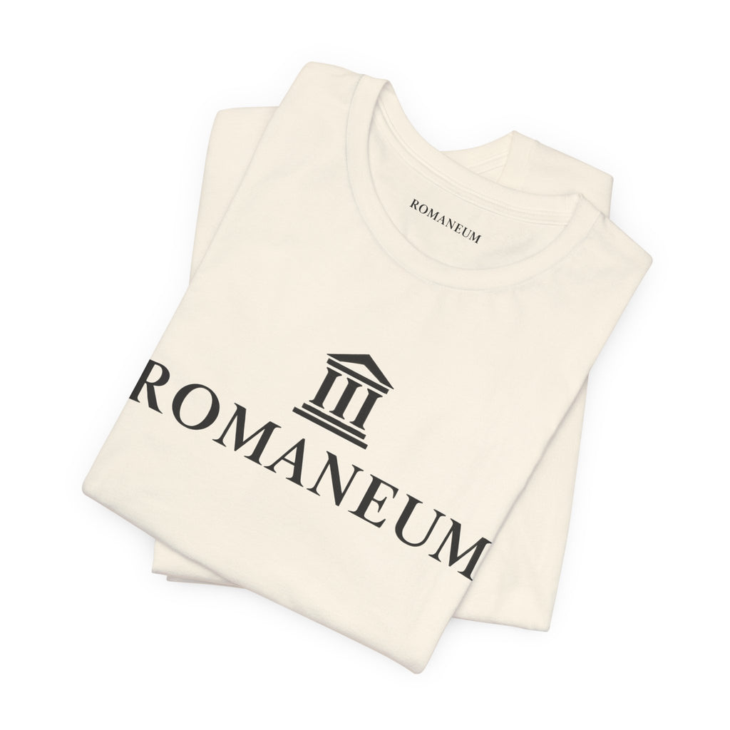 Romaneum Classic Logo T‑Shirt — Minimal Roman Architecture Tee