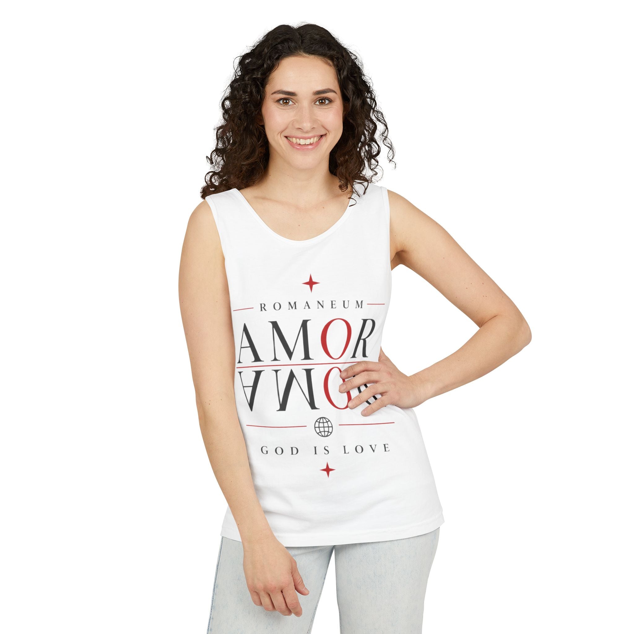 Amor/Roma Romaneum Tank Top — "God Is Love" Graphic Tank