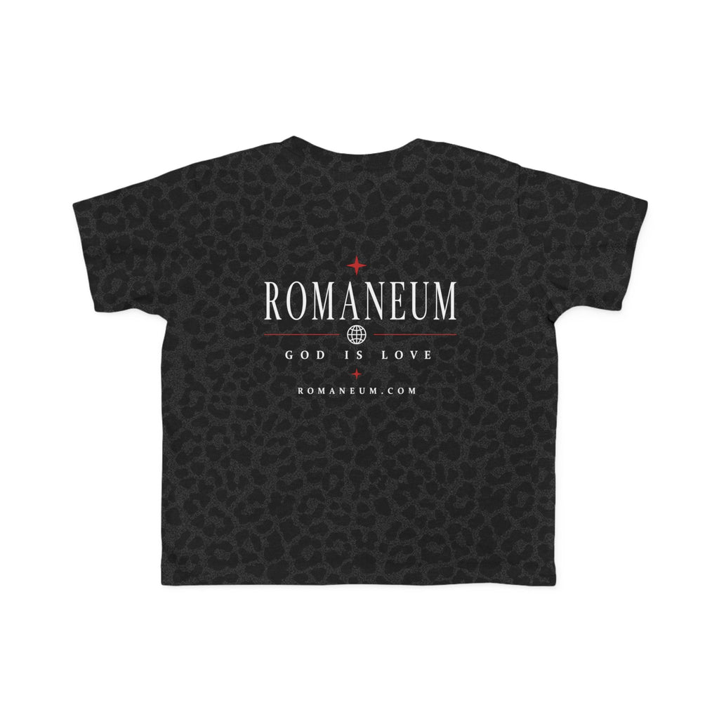 Toddler Tee — "AMOR / ROMA" Roman Catholic Kids Shirt (Romaneum: God Is Love)