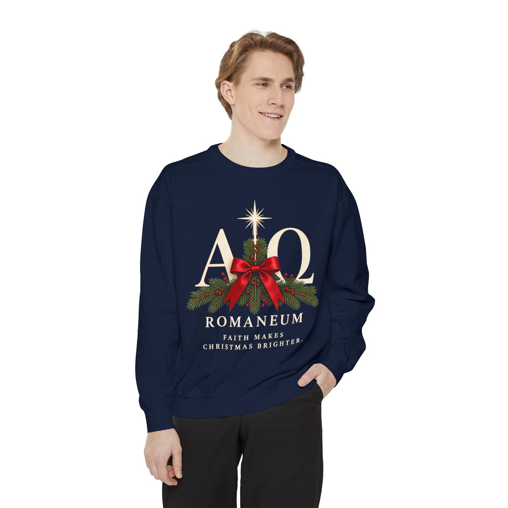 Christmas Alpha Omega Sweatshirt — Romaneum 'God Is Love' Holiday Crewneck
