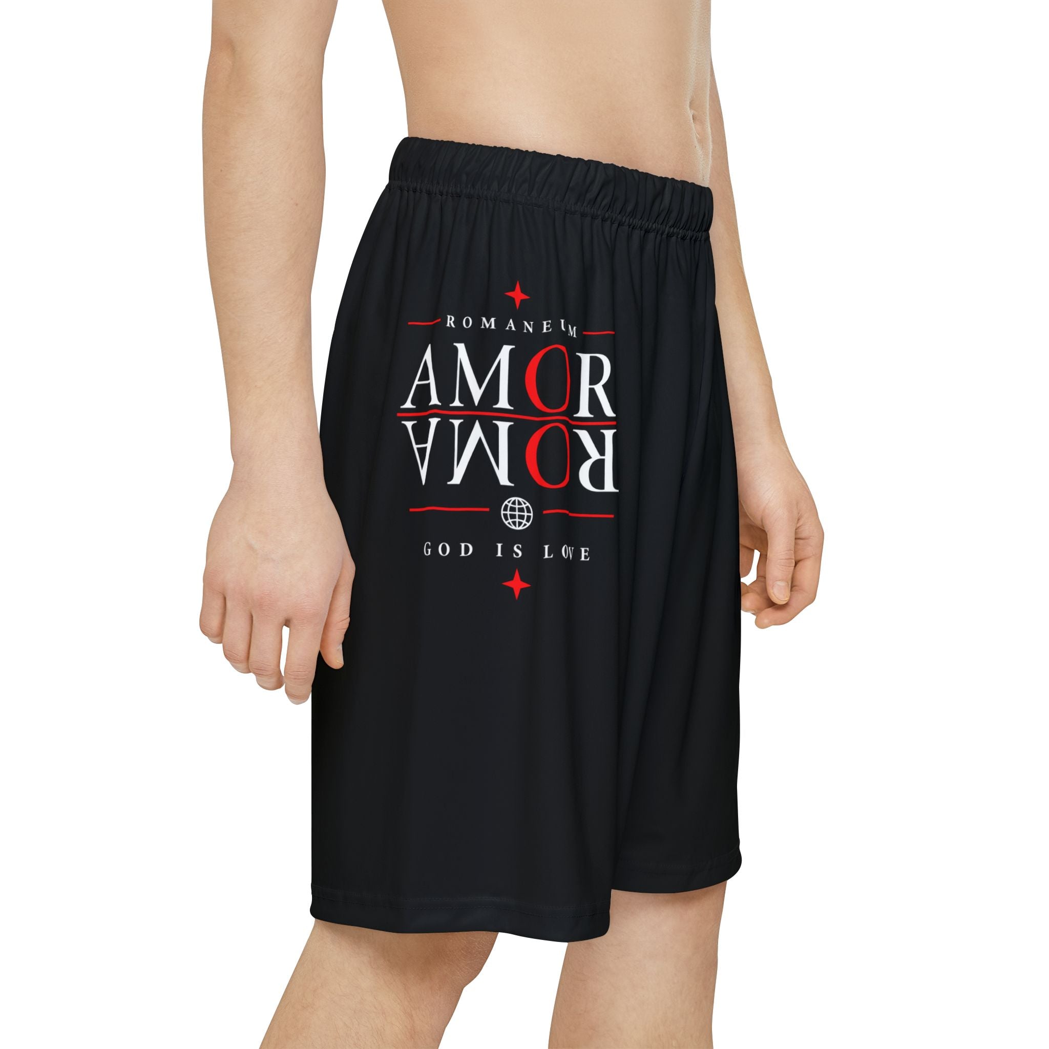 Sports Shorts — 'AMOR' Bold Graphic Athletic Shorts