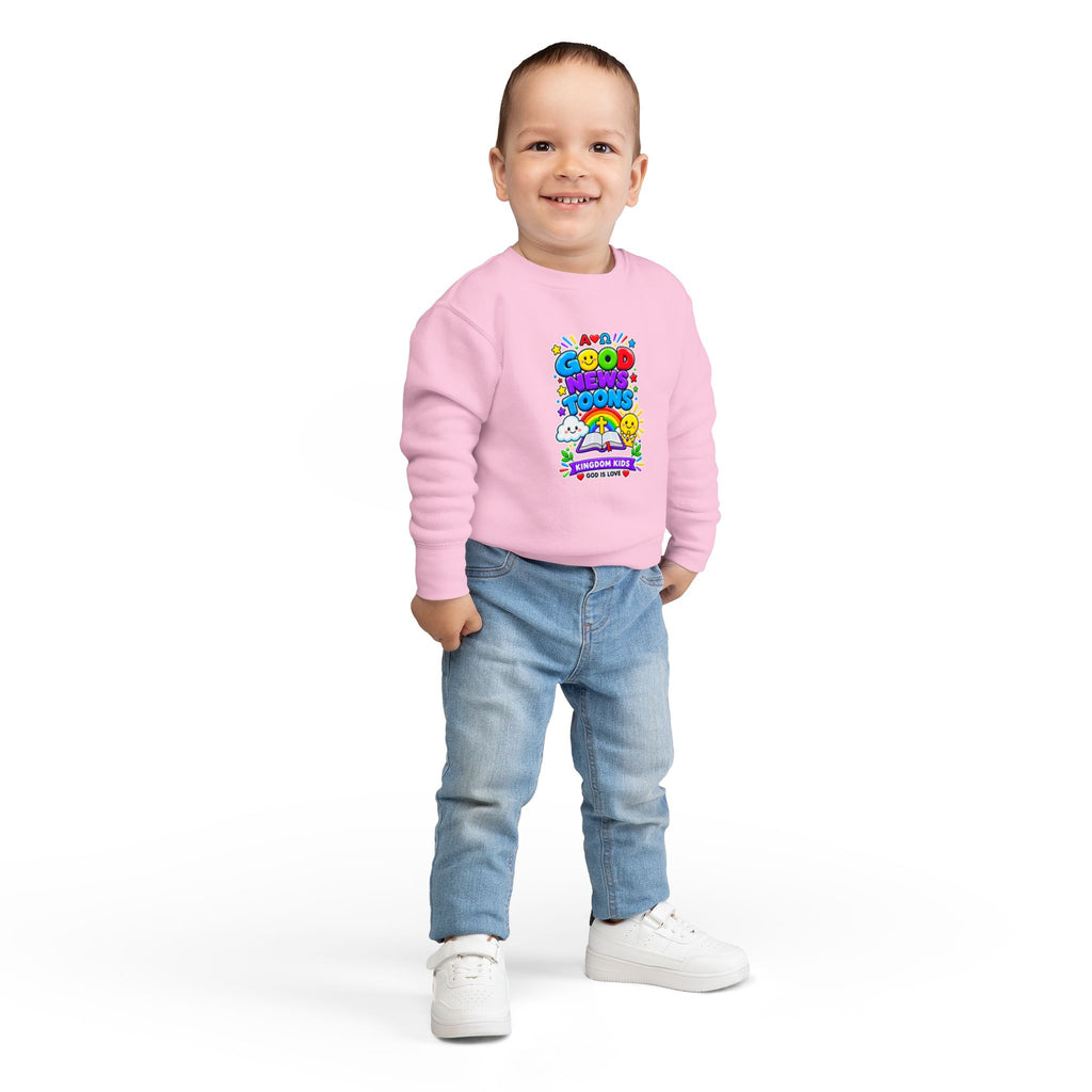 Toddler Sweatshirt — "Good News Toons" Kingdom Kids Crewneck