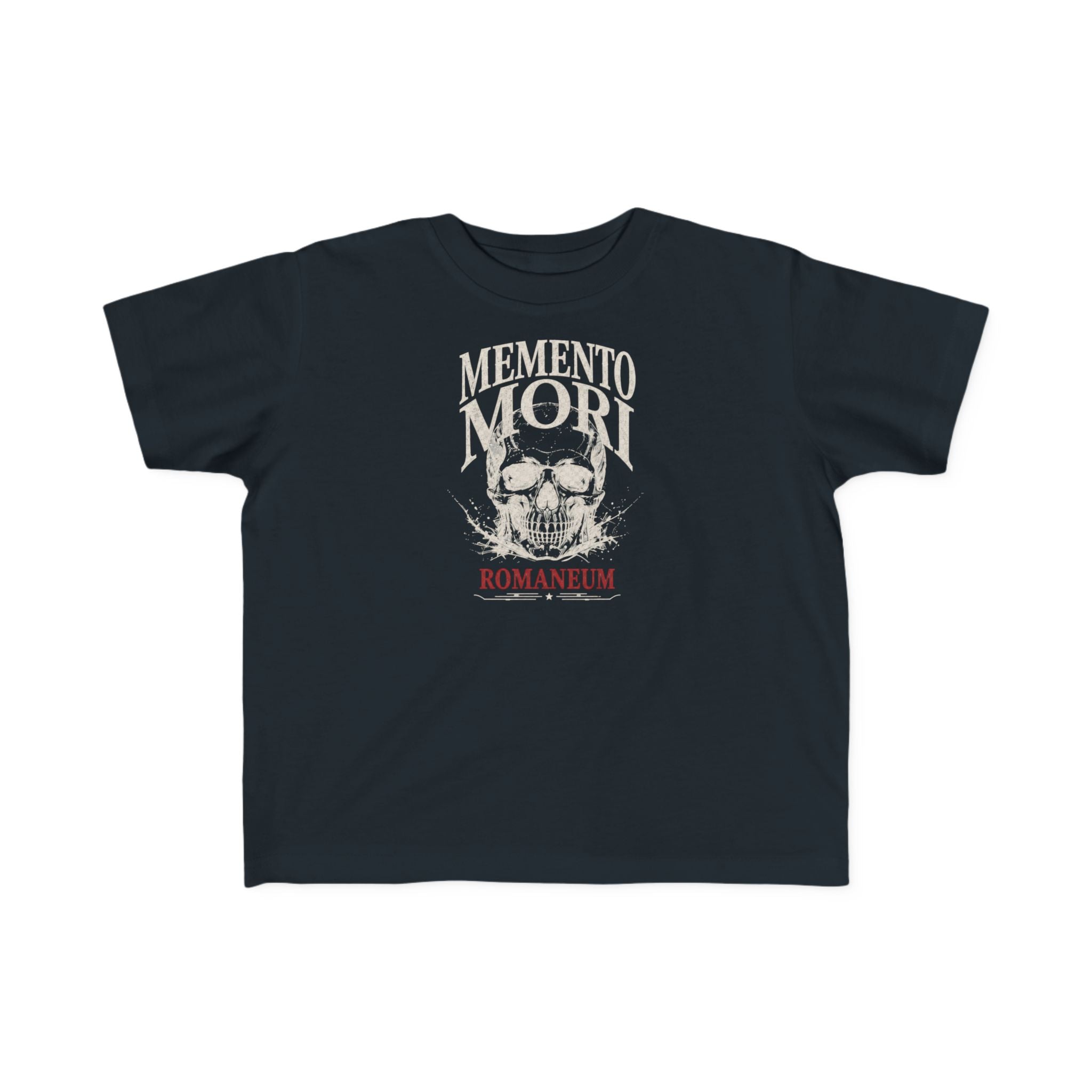 Memento Mori Toddler Tee — Vintage Skull Romaneum Graphic Shirt