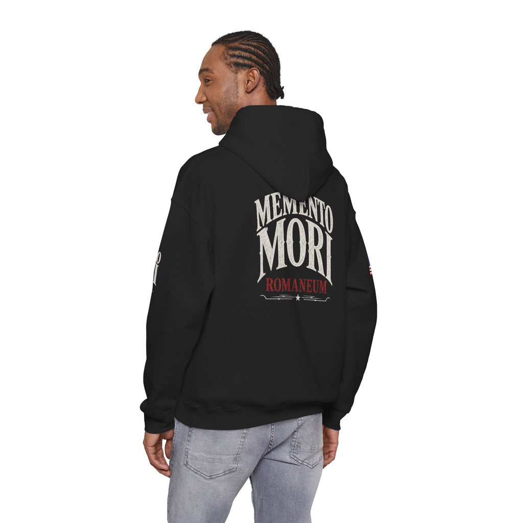 Memento Mori Hoodie — Romaneum Skull Graphic Pullover