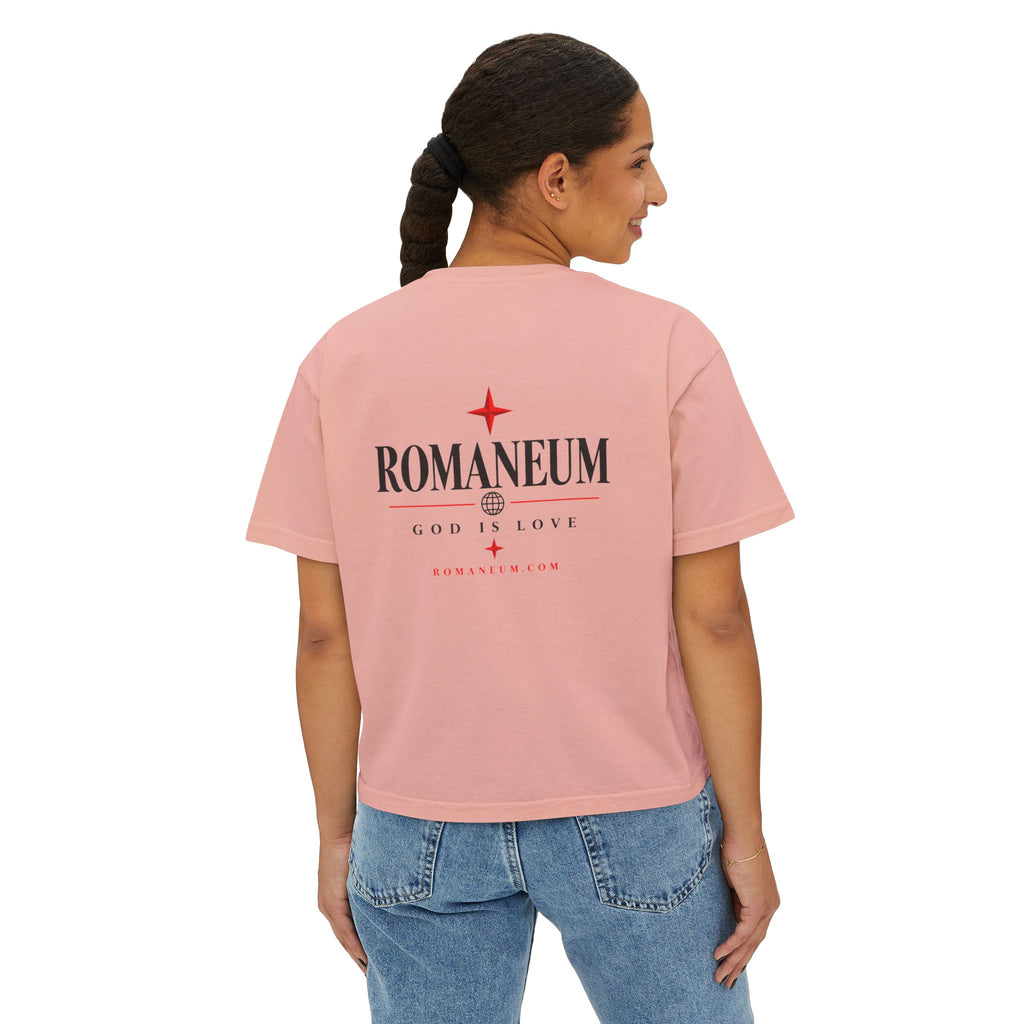 Christian Amor Amor Boxy Tee — "Amor" Graphic Crop Tee (God Is Love)