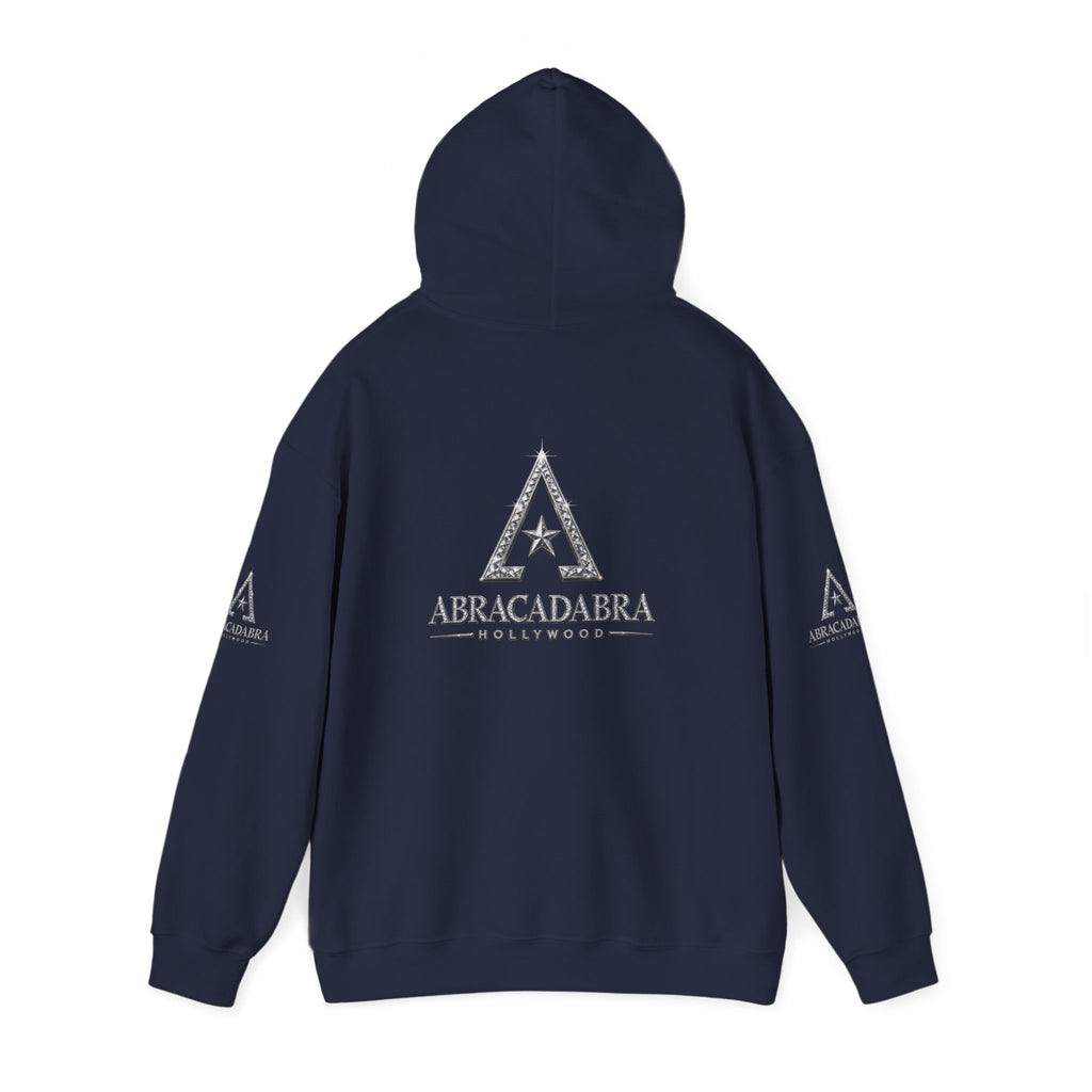 Abracadabra Triangle Logo Hoodie — Mystical Graphic Pullover