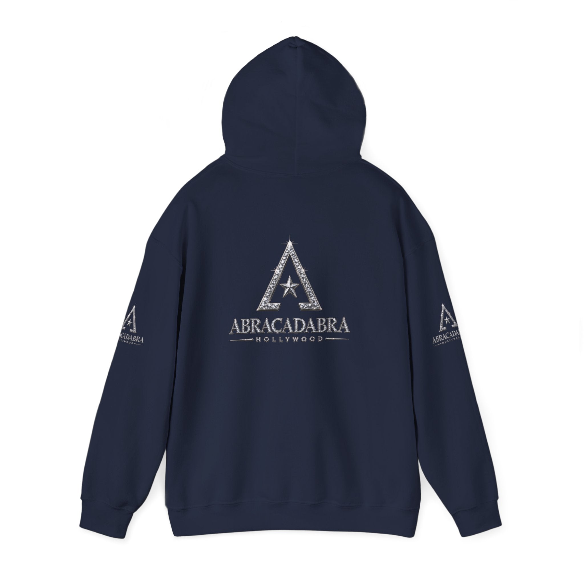 Abracadabra Triangle Logo Hoodie — Mystical Graphic Pullover