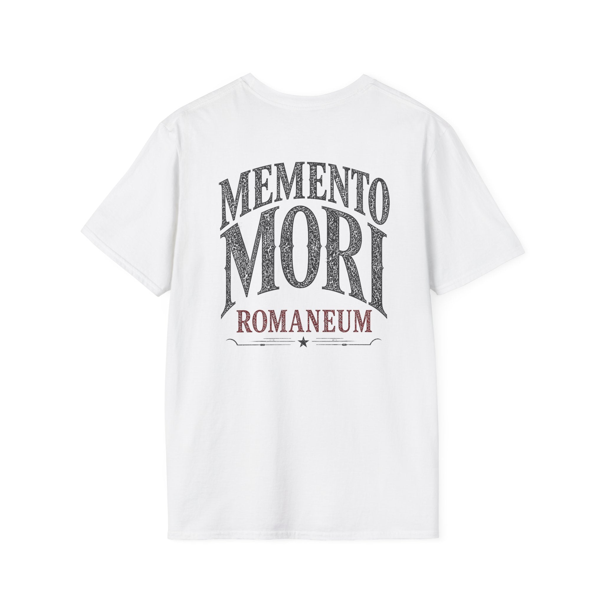 Memento Mori Skull T-Shirt — Gothic Reminder Tee with Romaneum Skull Design