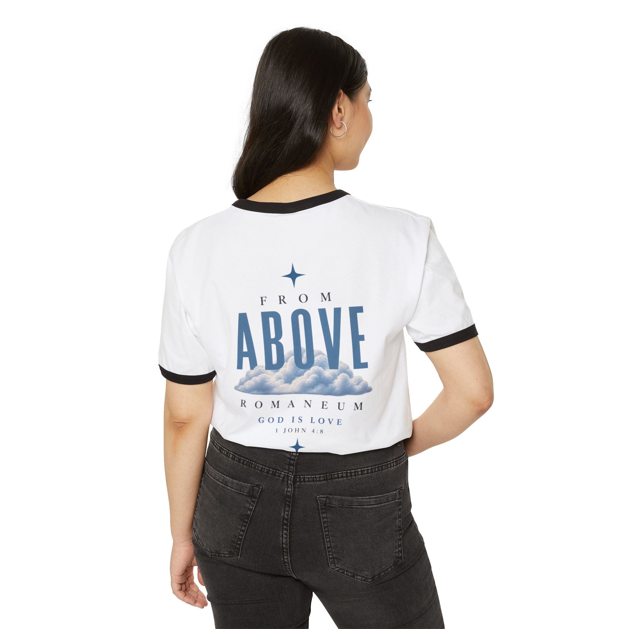 Amor Roma Ringer T-Shirt — "From Above" Graphic Tee