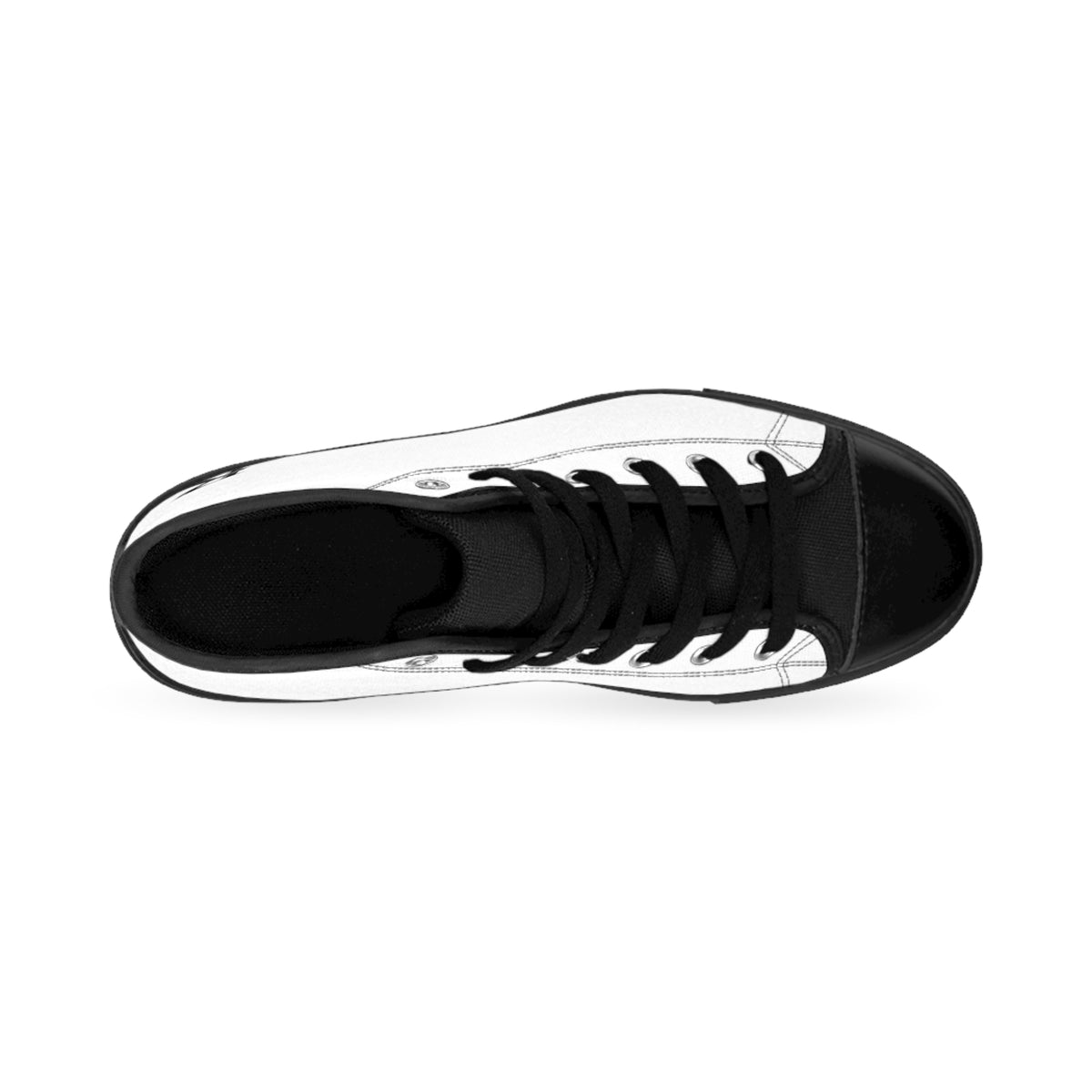 Classic High-Top Sneakers — Minimal White & Black Casual Shoes