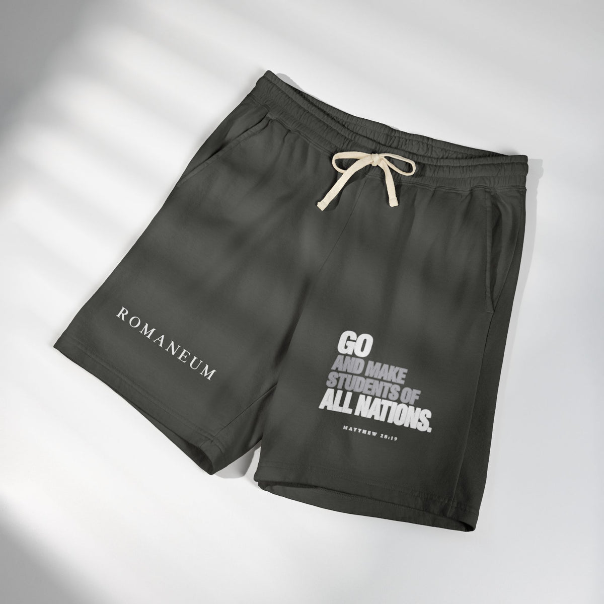 Romaneum 'Go and Make Disciples' Fleece Sweat Shorts