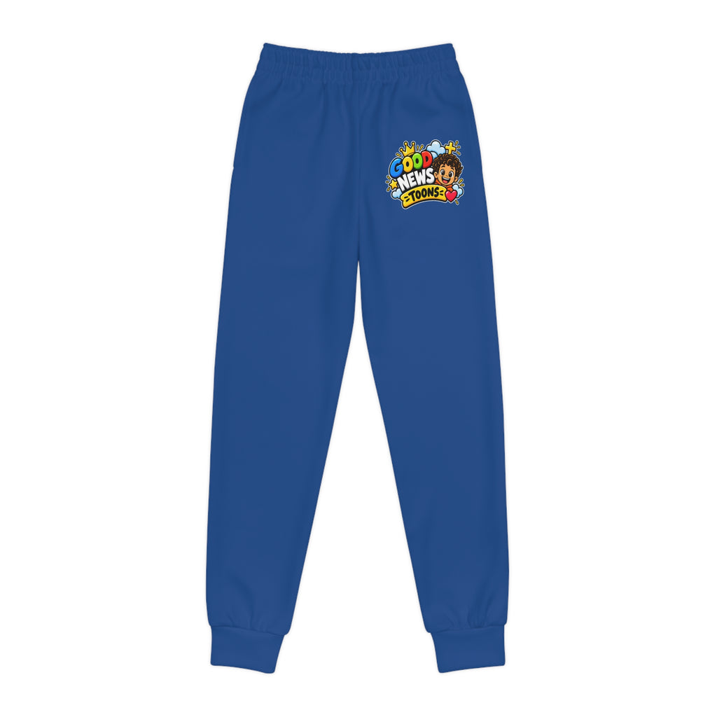 Youth Joggers — "Good News" Cartoon Graphic Kids Sweatpants