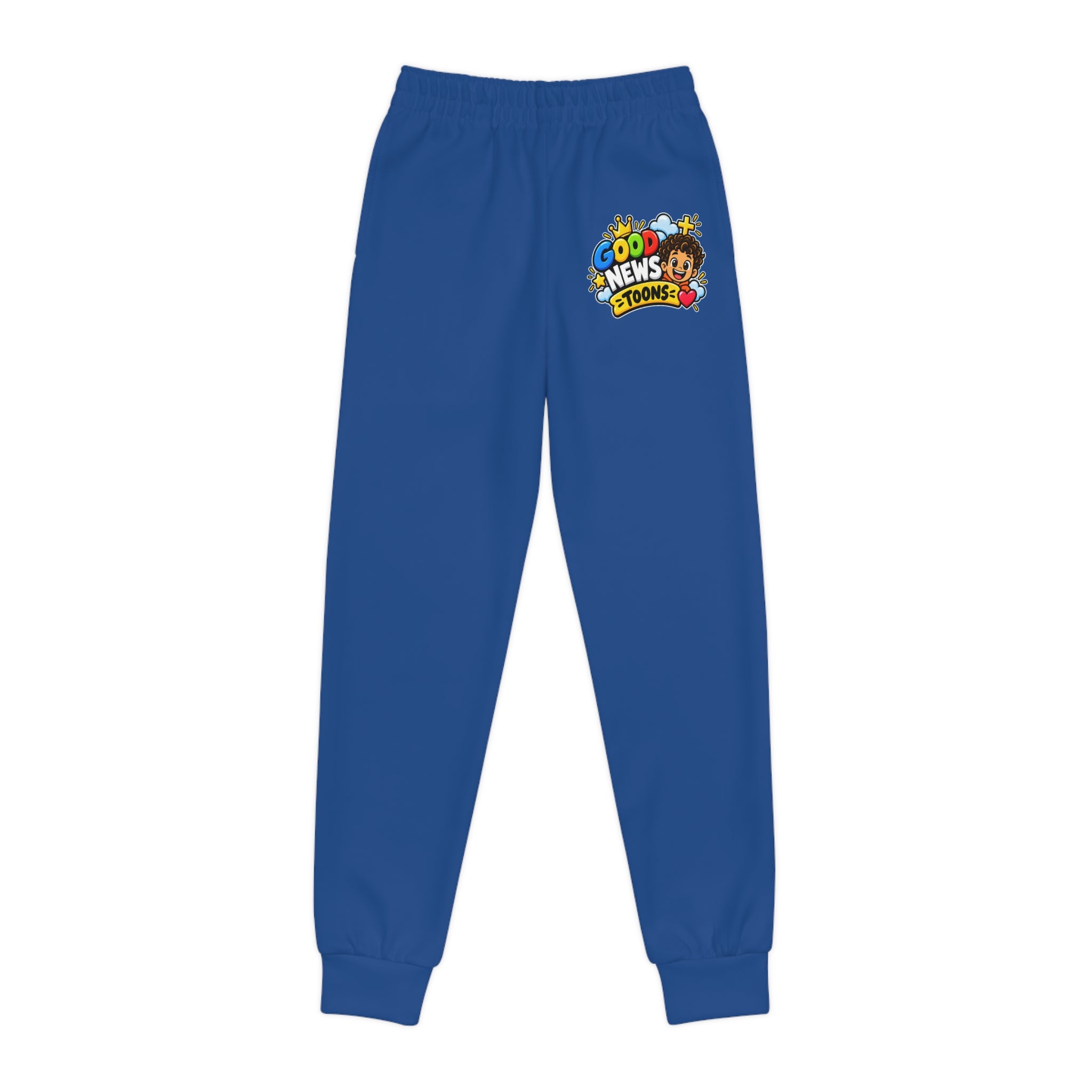 Youth Joggers — "Good News" Cartoon Graphic Kids Sweatpants