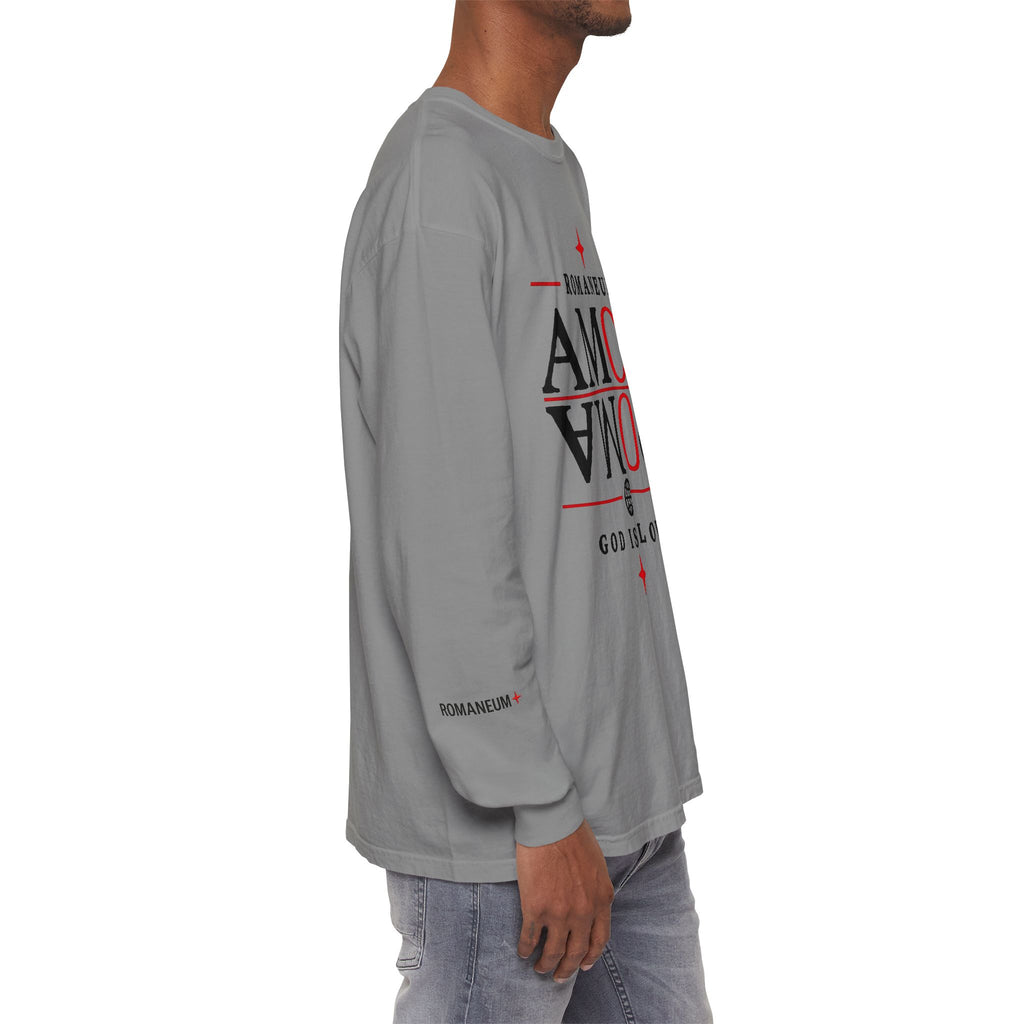 Romaneum "AMOR/ROMA" Long Sleeve Tee — God Is Love Graphic Shirt