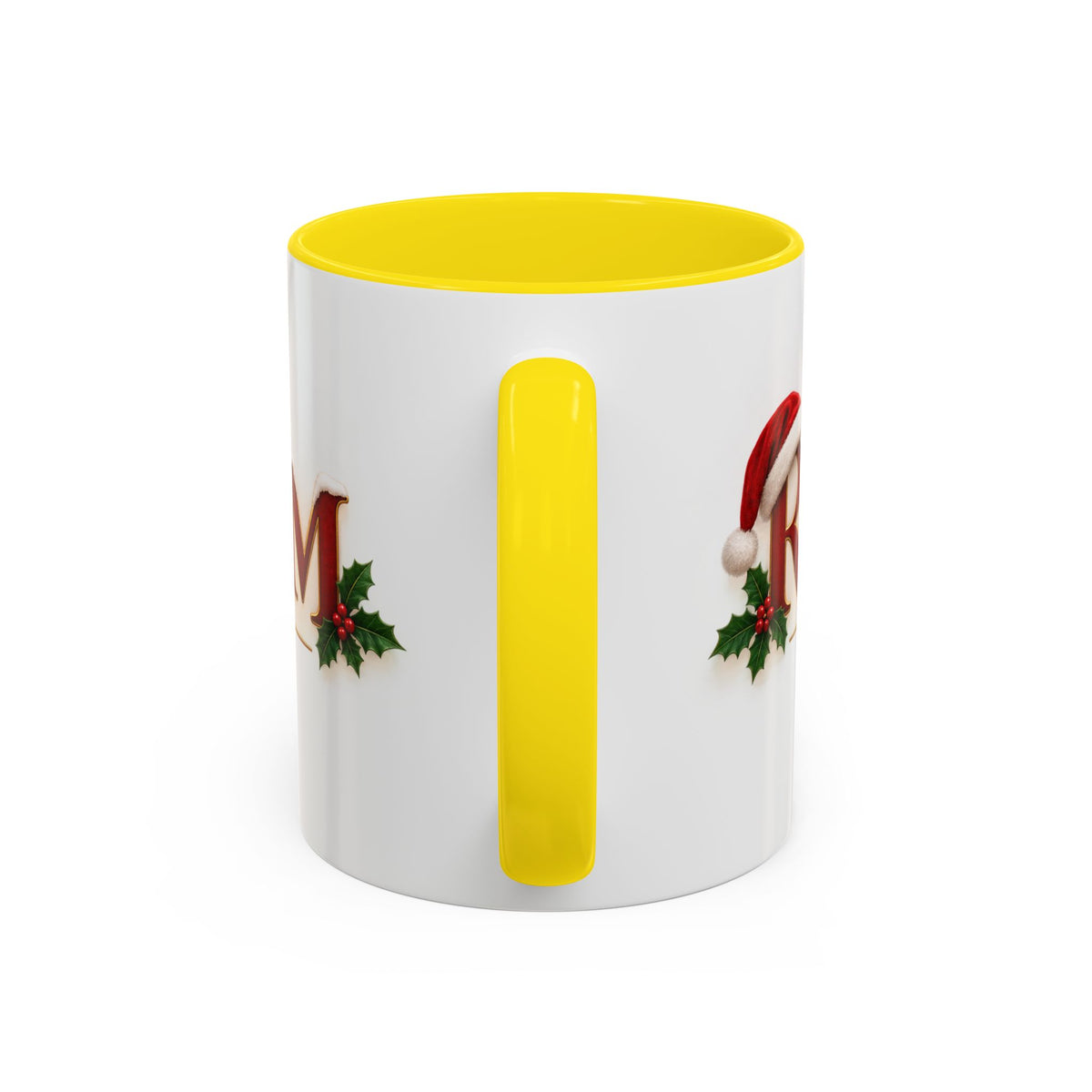 Christmas Accent Coffee Mug - Festive Garland & Bow Holiday Drinkware (11/15oz)