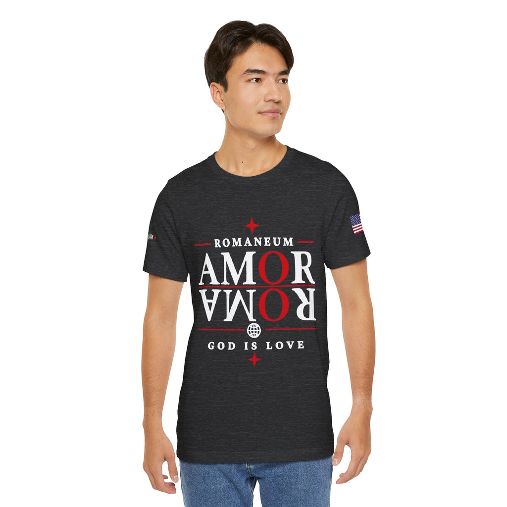 Romaneum 'AMOR/ROMA' God Is Love Graphic Tee