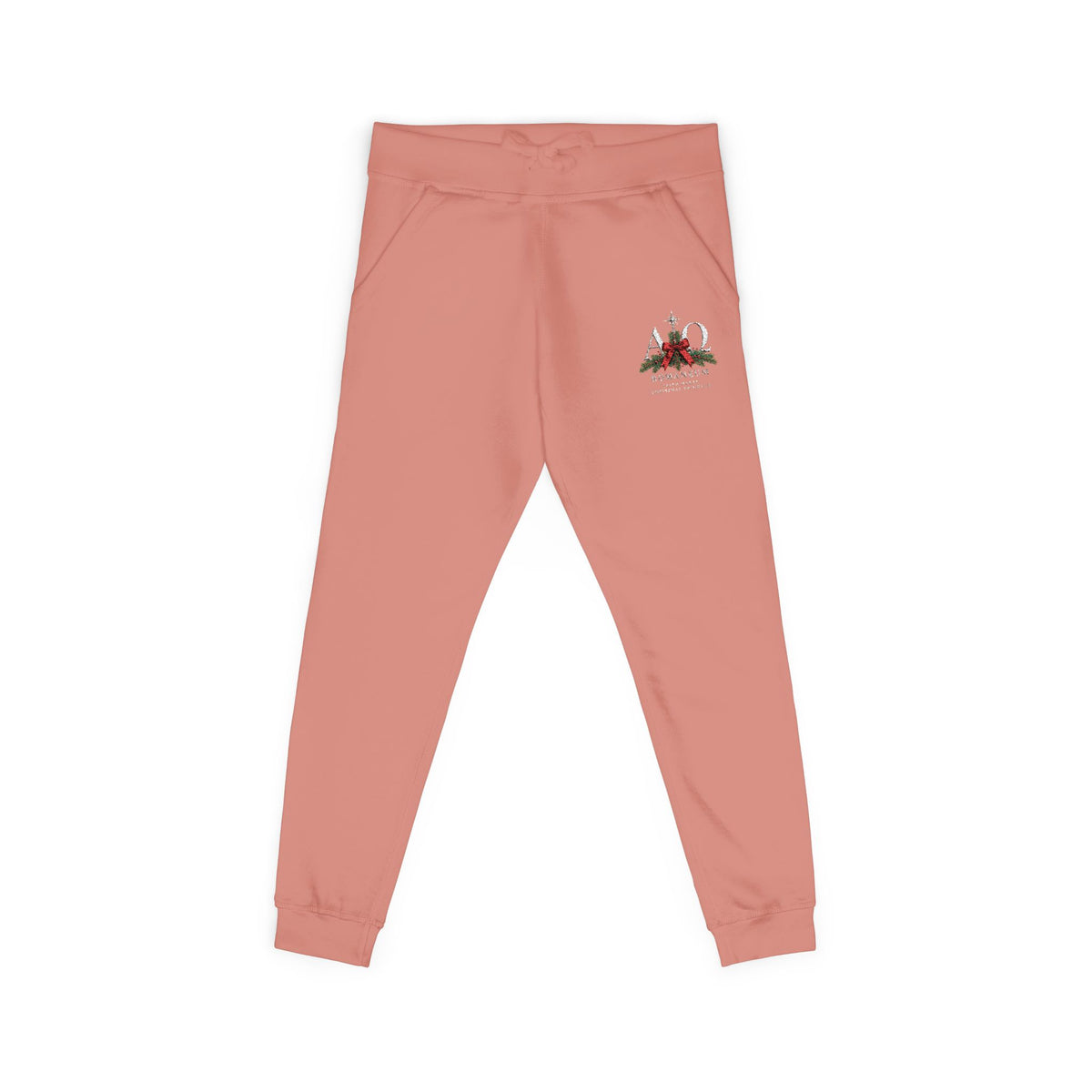 Embroidered Holiday Gnomes Fleece Sweatpants — Cozy Christmas Lounge Pants