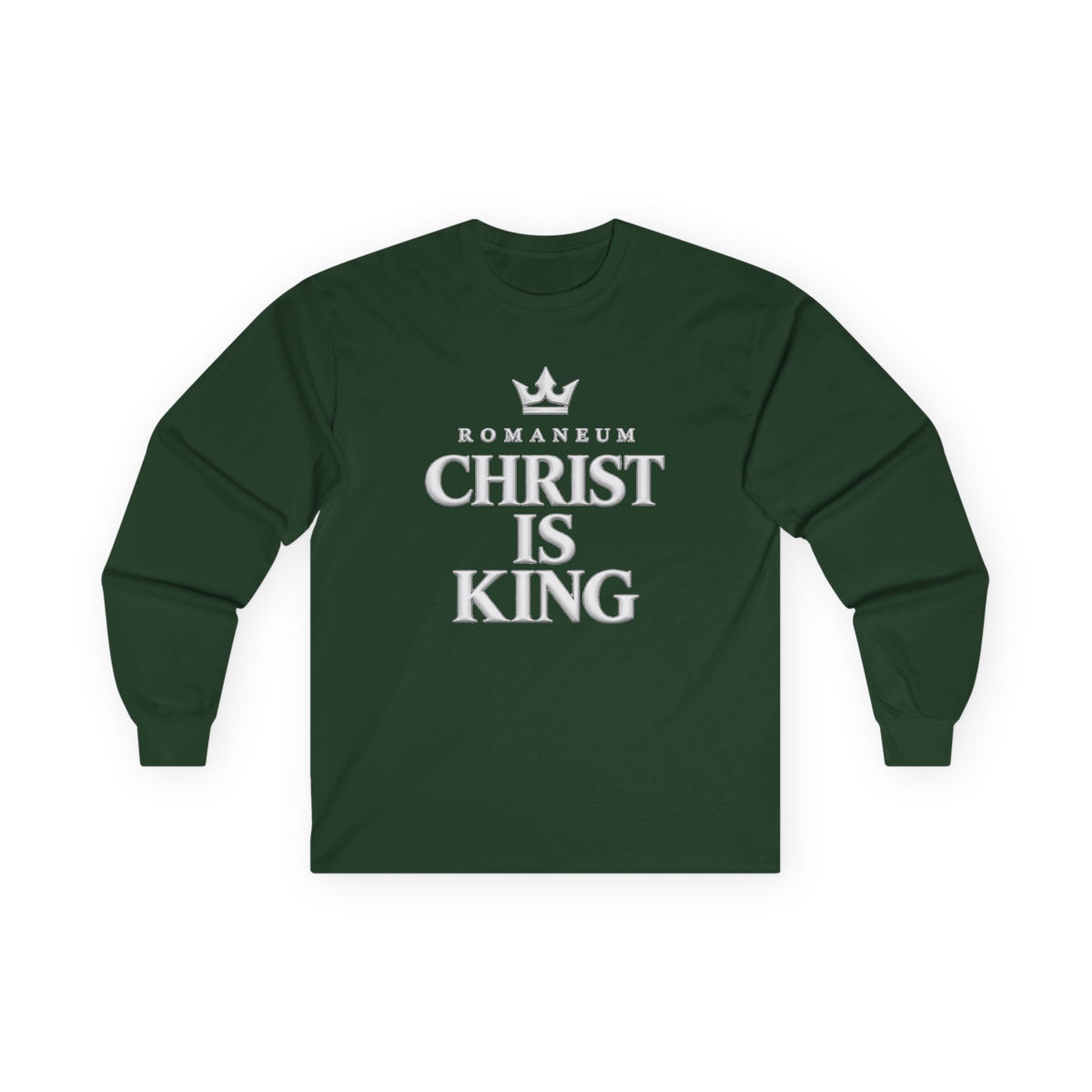 Christ Is King Long Sleeve Tee — 'Romaneum' Crown Shirt