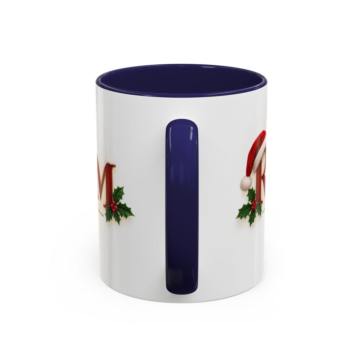 Christmas Accent Coffee Mug - Festive Garland & Bow Holiday Drinkware (11/15oz)