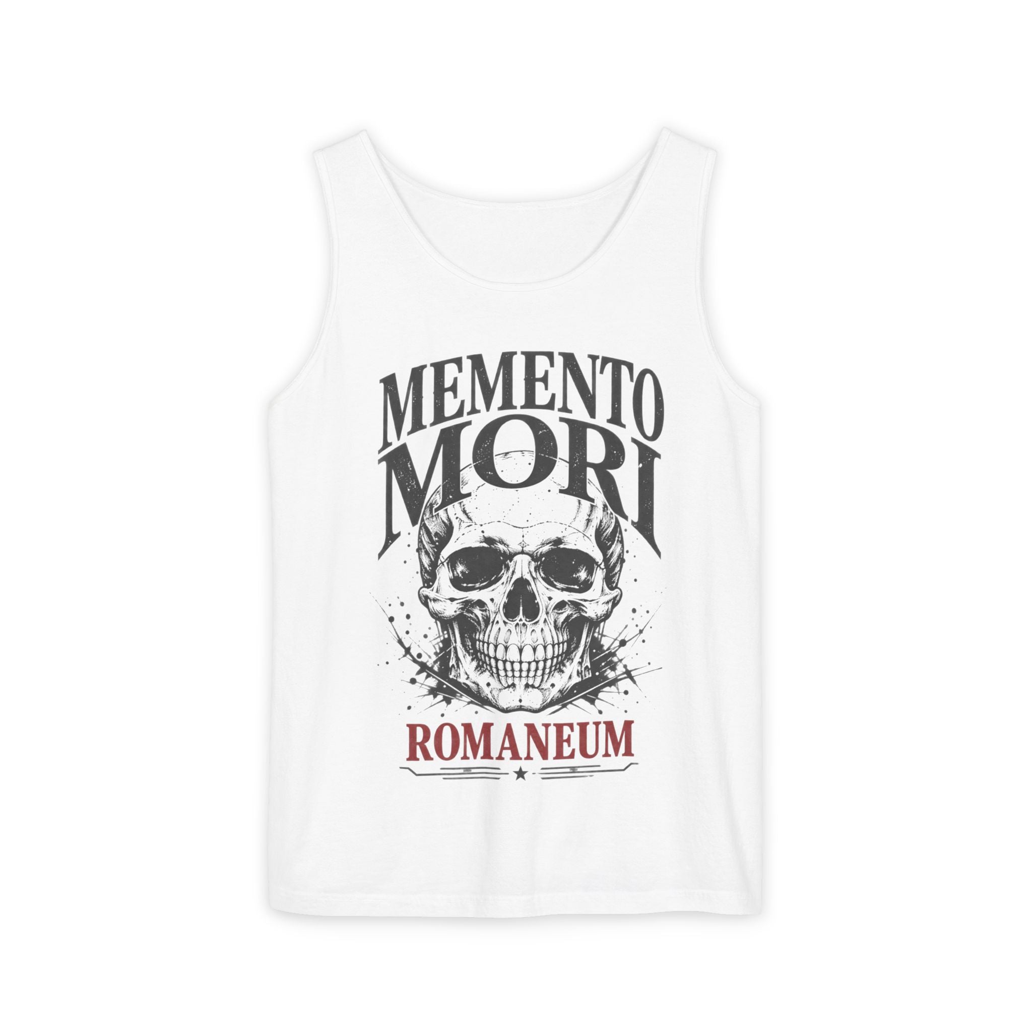 Memento Mori Skull Tank Top — Romaneum Vintage-Style Reminder Tank