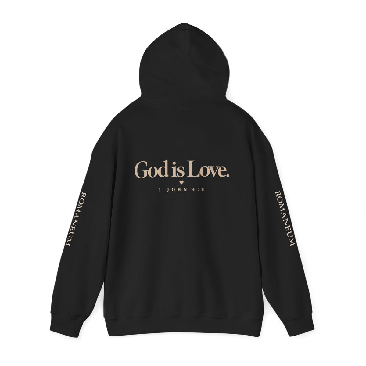 Romaneum Hoodie — "God is Love" Faith Pullover (To Live Is Christ)