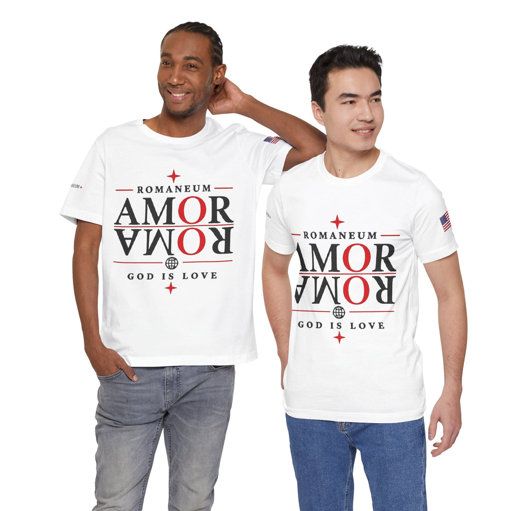 Romaneum 'AMOR/ROMA' God Is Love Graphic Tee