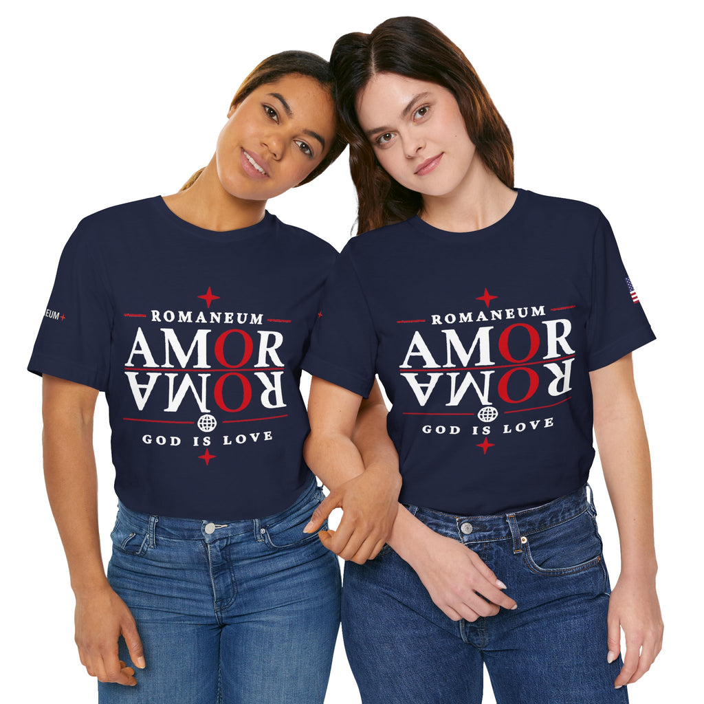 Romaneum 'AMOR/ROMA' God Is Love Graphic Tee