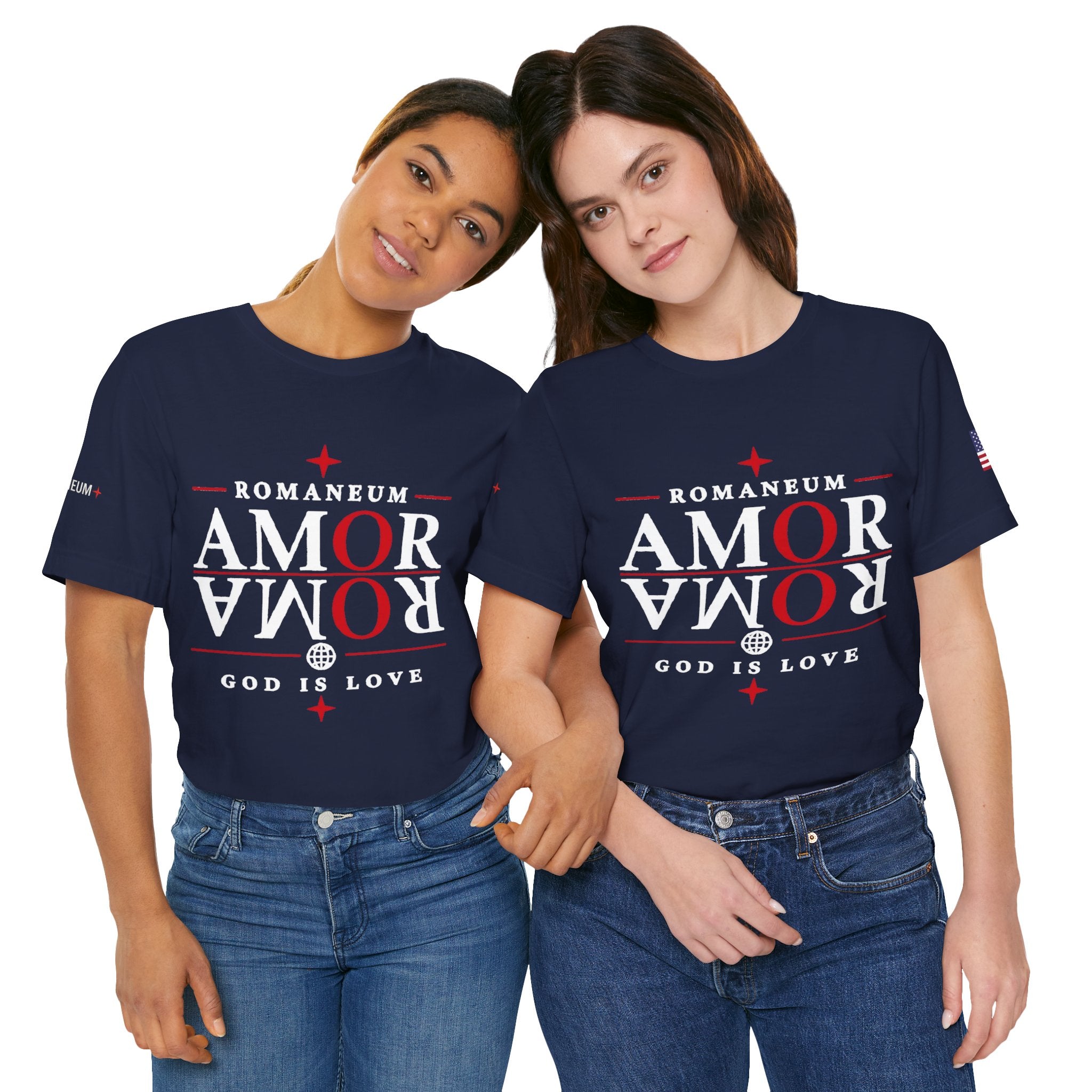 Romaneum 'AMOR/ROMA' God Is Love Graphic Tee