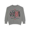 Romaneum Amor Crewneck Sweatshirt — "Amor Roma" Christian Graphic Sweatshirt