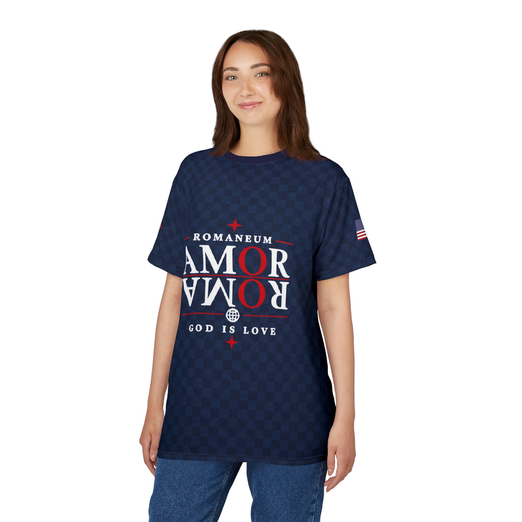 Romaneum AMOR ROMA Navy All-Over Tee