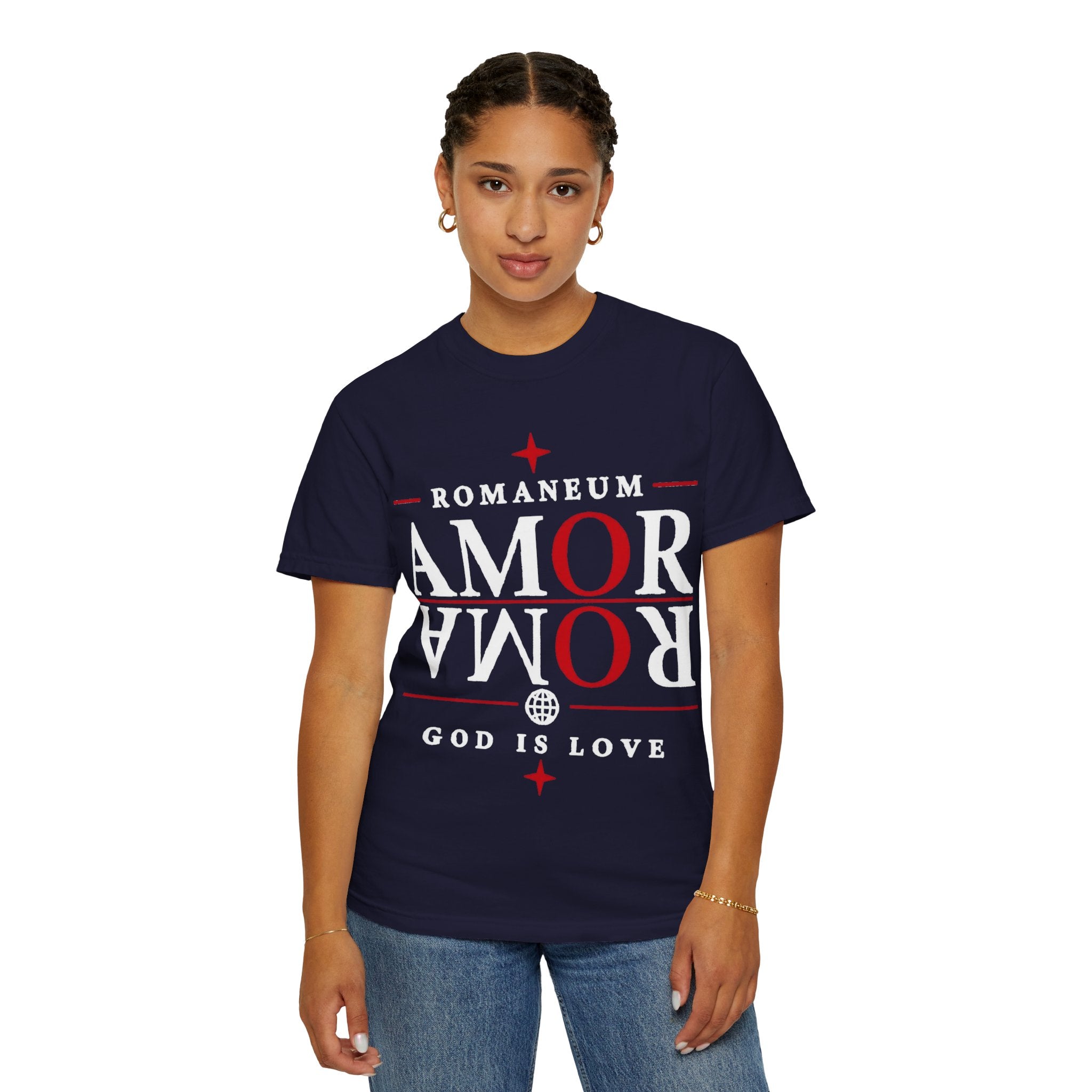 AMOR ROMA Tee — "God Is Love" Graphic T-Shirt