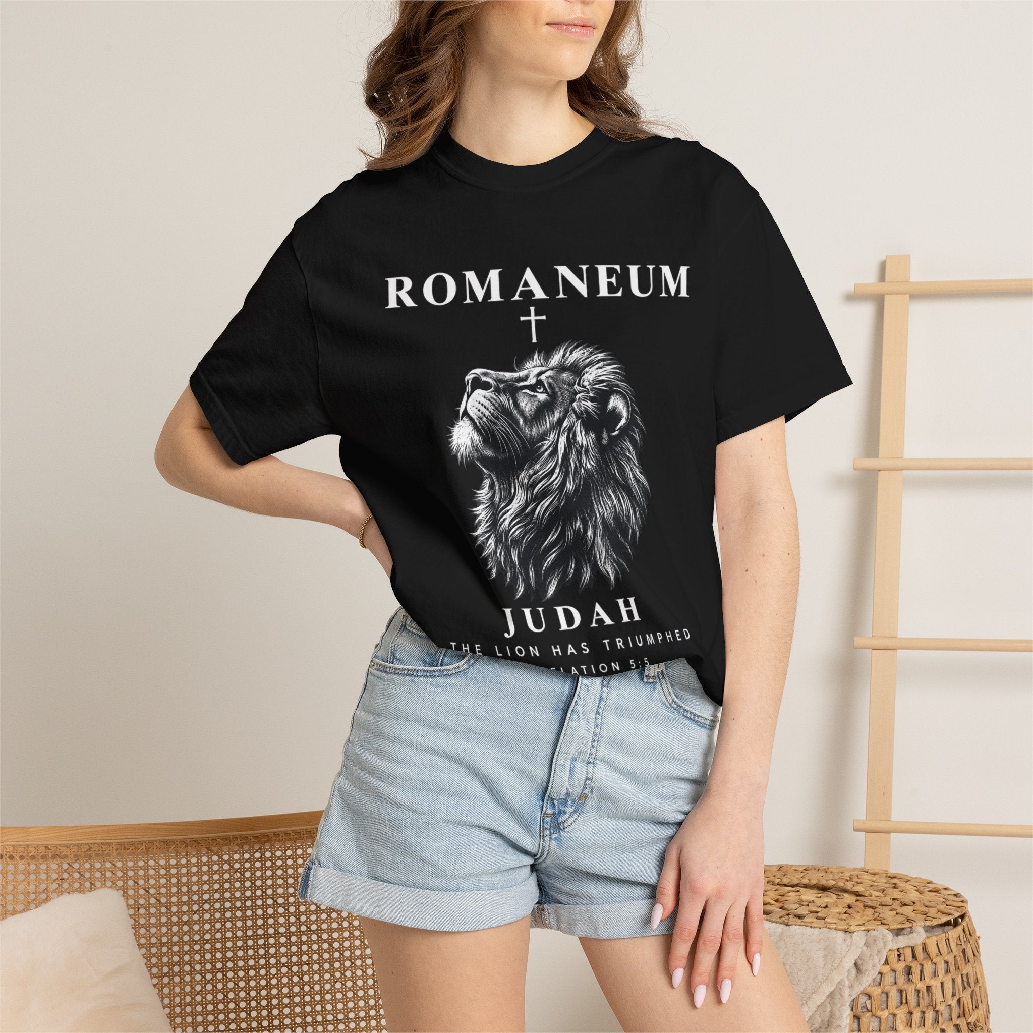 Romaneum Judah Lion T-Shirt — "The Lion Has Triumphed" Christian Tee