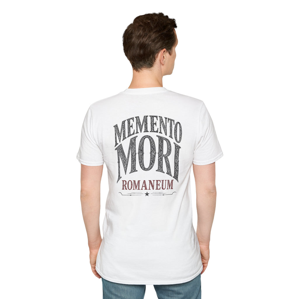 Memento Mori Skull T-Shirt — Gothic Reminder Tee with Romaneum Skull Design