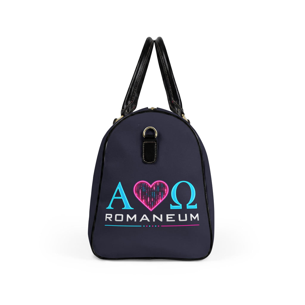 Faux Leather Travel Bag - Romaneum Alpha Omega "God is Love"