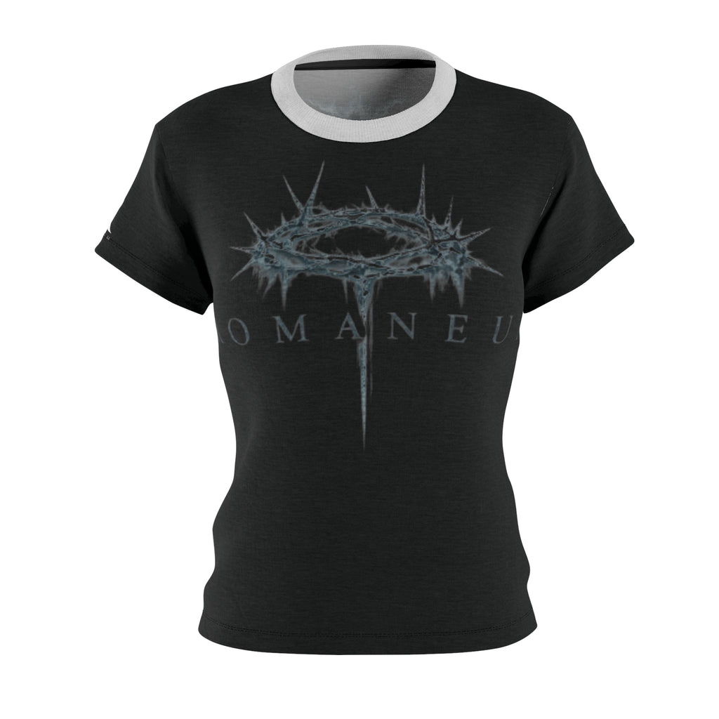 Women's Crown of Thorns Tee — 'Omaneum' Gothic Ringer Shirt