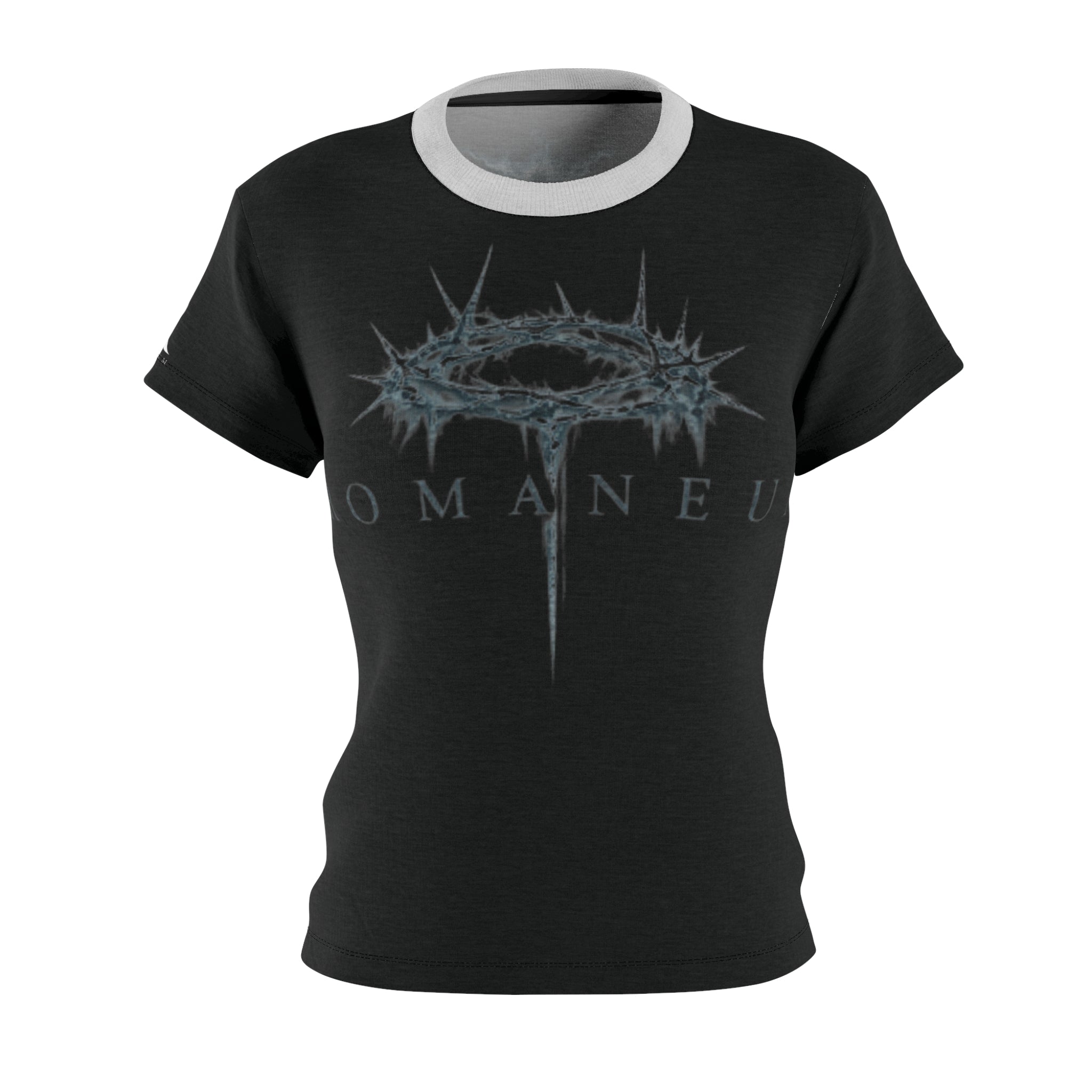 Women's Crown of Thorns Tee — 'Omaneum' Gothic Ringer Shirt